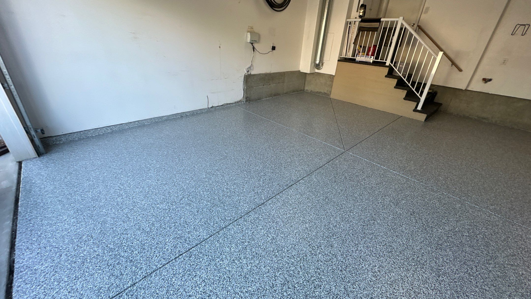 Garage Transformation using Slate Stone by Croc Coatings, LLC