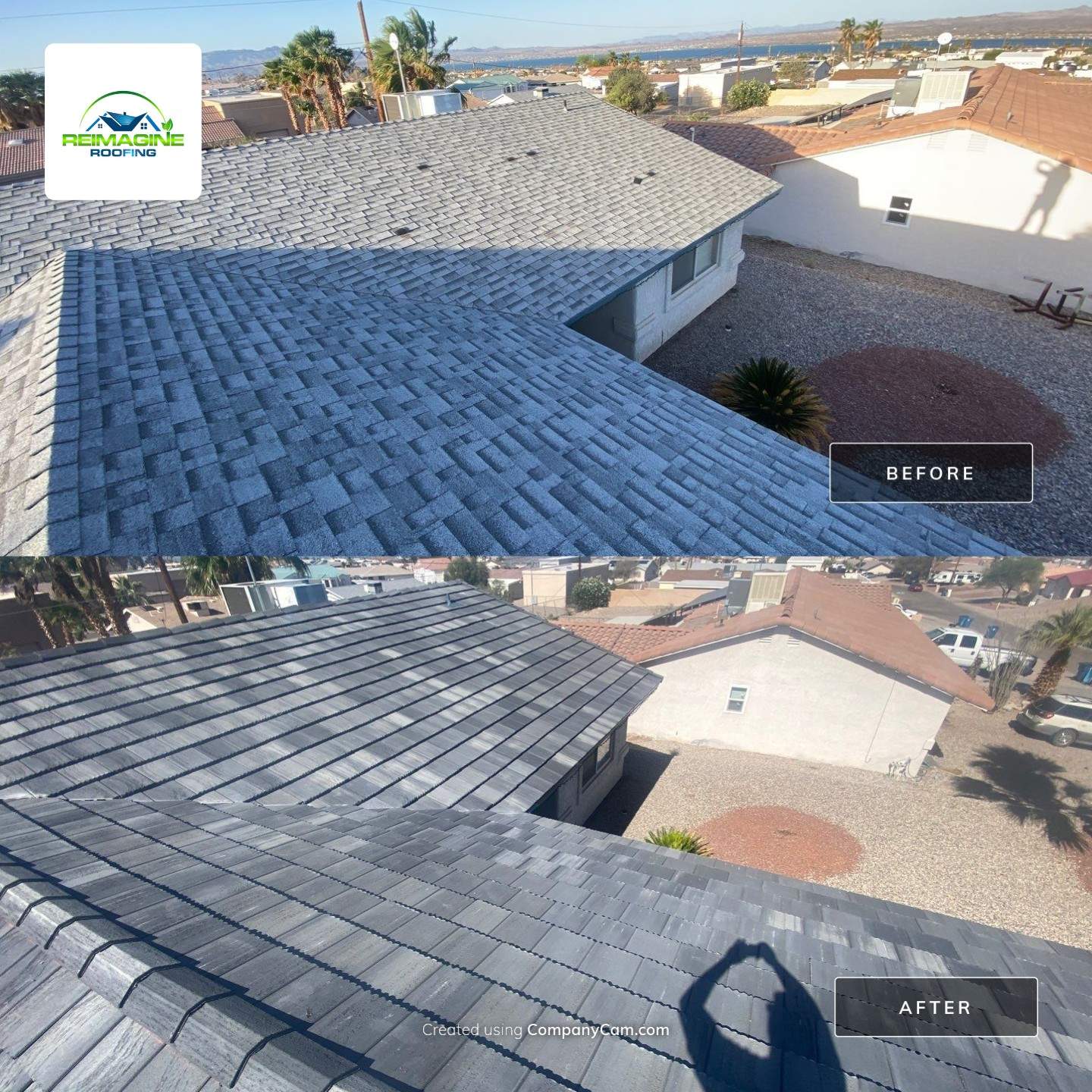 Charcoal Blend Concrete Tile by Reimagine Roofing