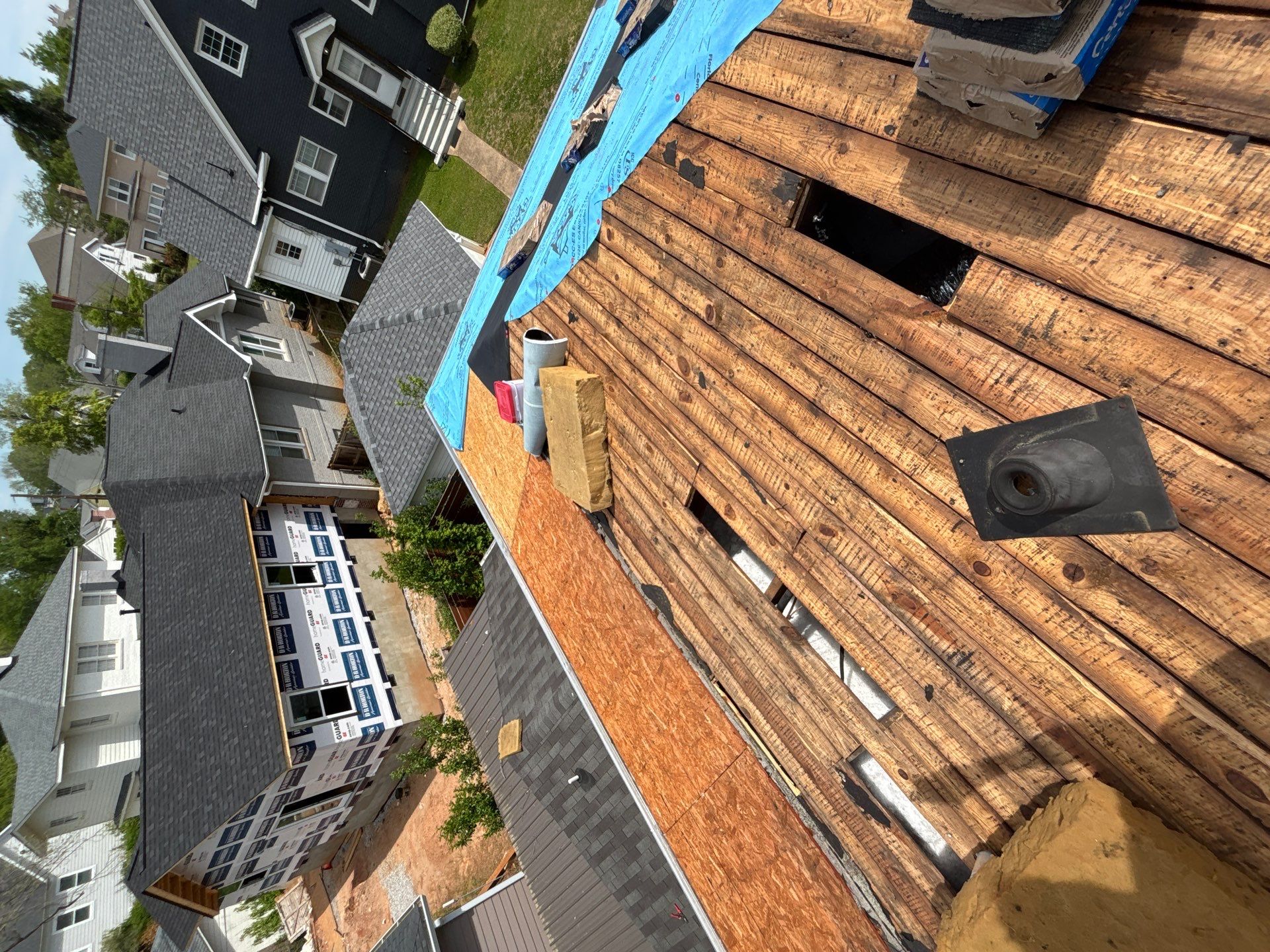 Residential Architectural Shingle Roof Installation and Decking Repair in Greenville by Roofers LLC