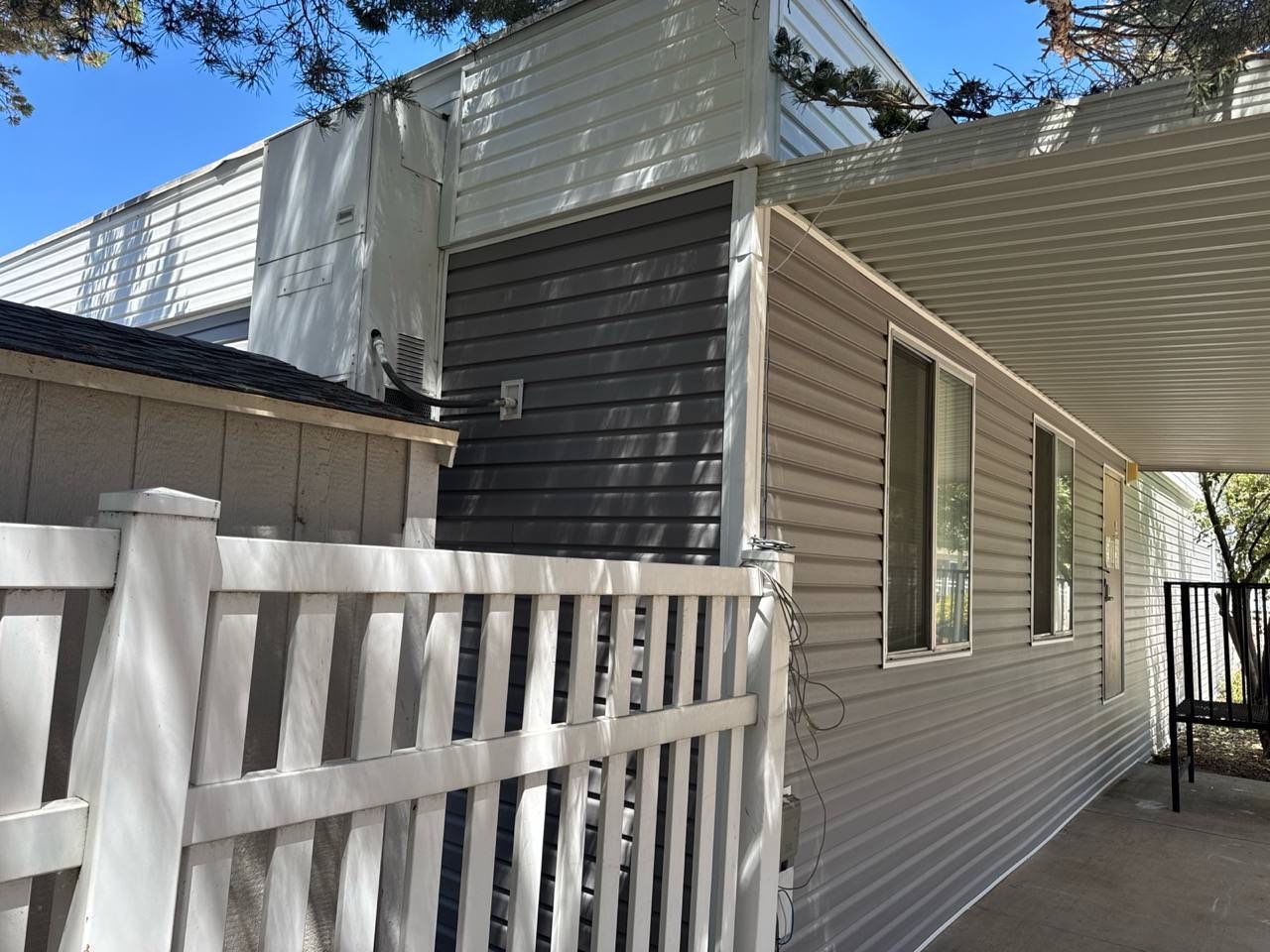 Heber City | Mastic Vinyl Targeted Update | Harbor Grey & White by Ideal Siding Utah