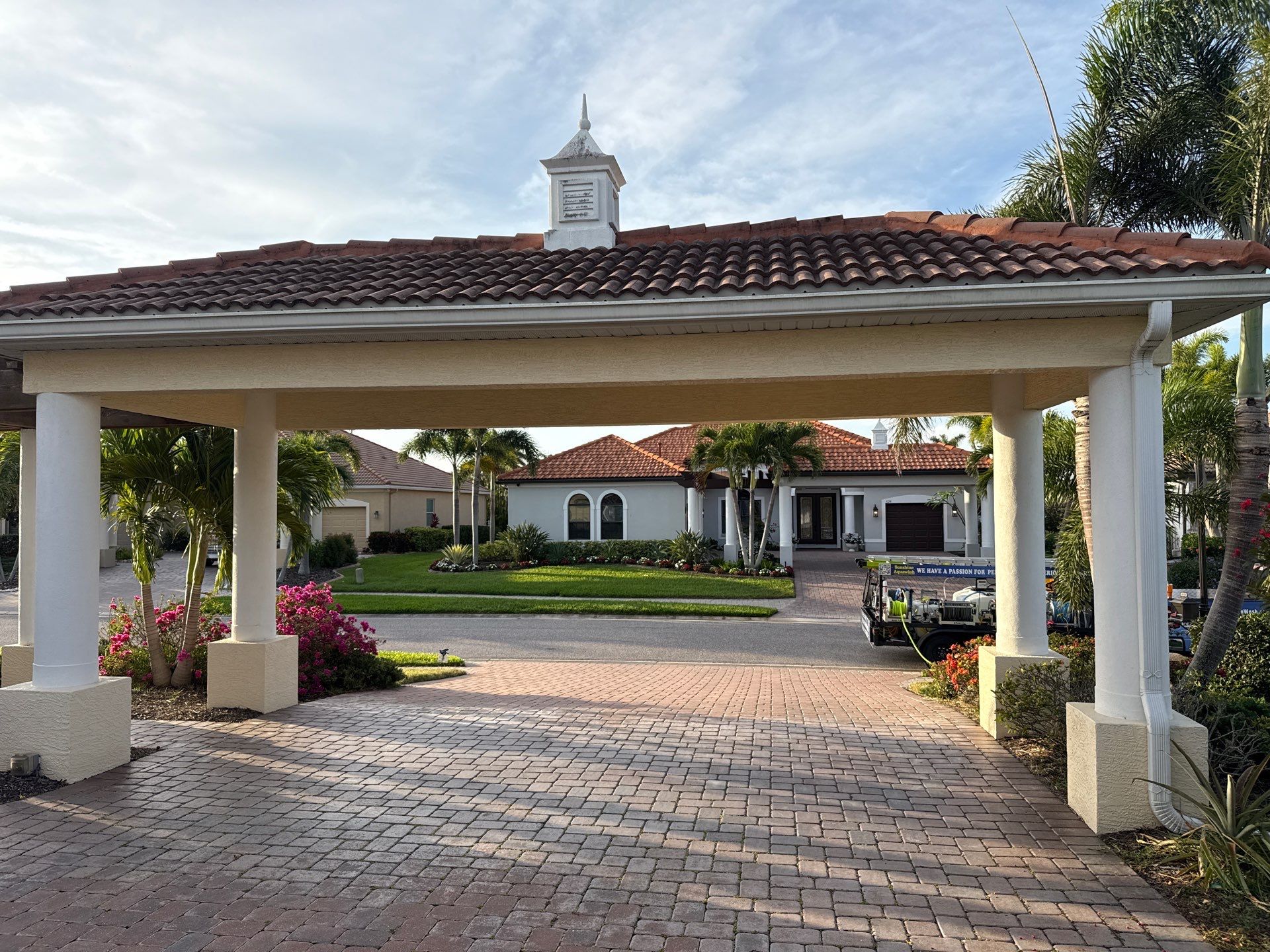 Roof Cleaning & Gutter Brightening | The Inlets Community | Manatee River | Bradenton, FL by Sunshine AquaWash