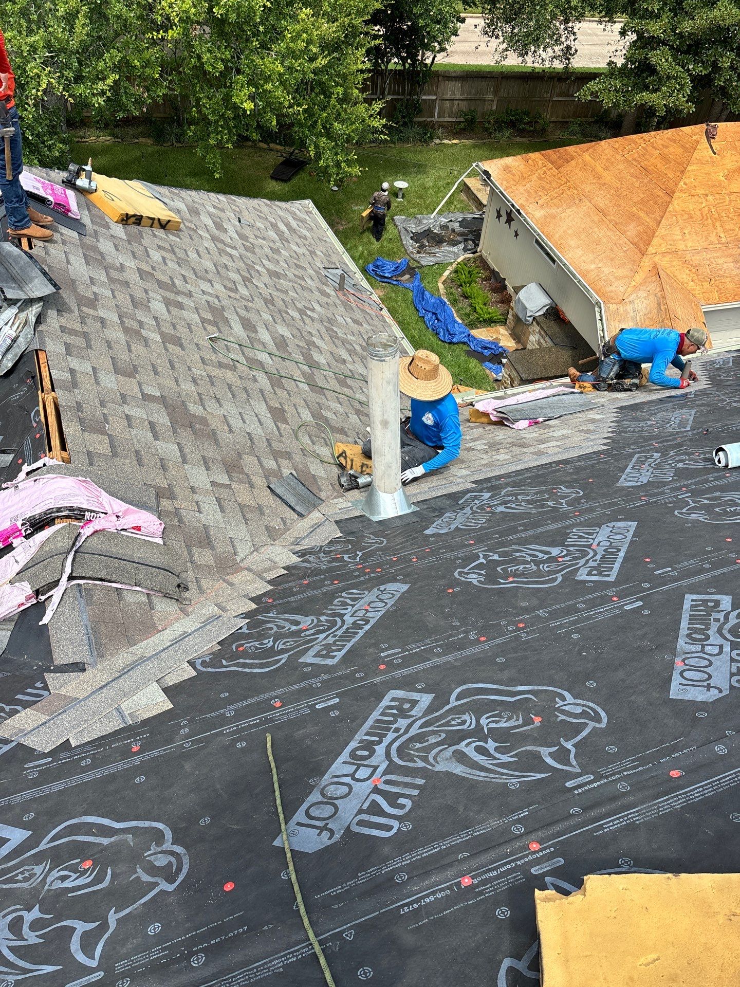 Residential Roofing Installation using Owen's Corning Duration (Lifetime) Shingles by Roof Repair Company