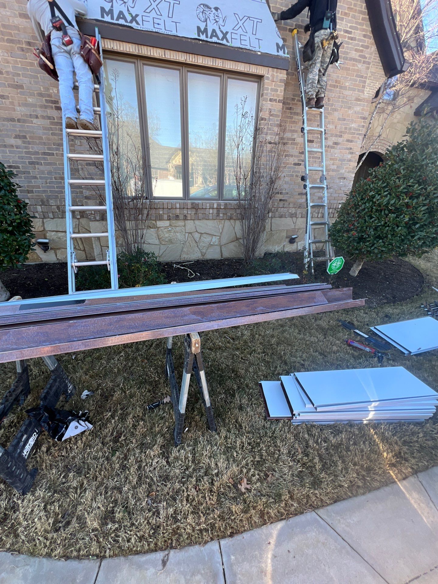 Standing Seam Metal Accent by First Out Roofing 