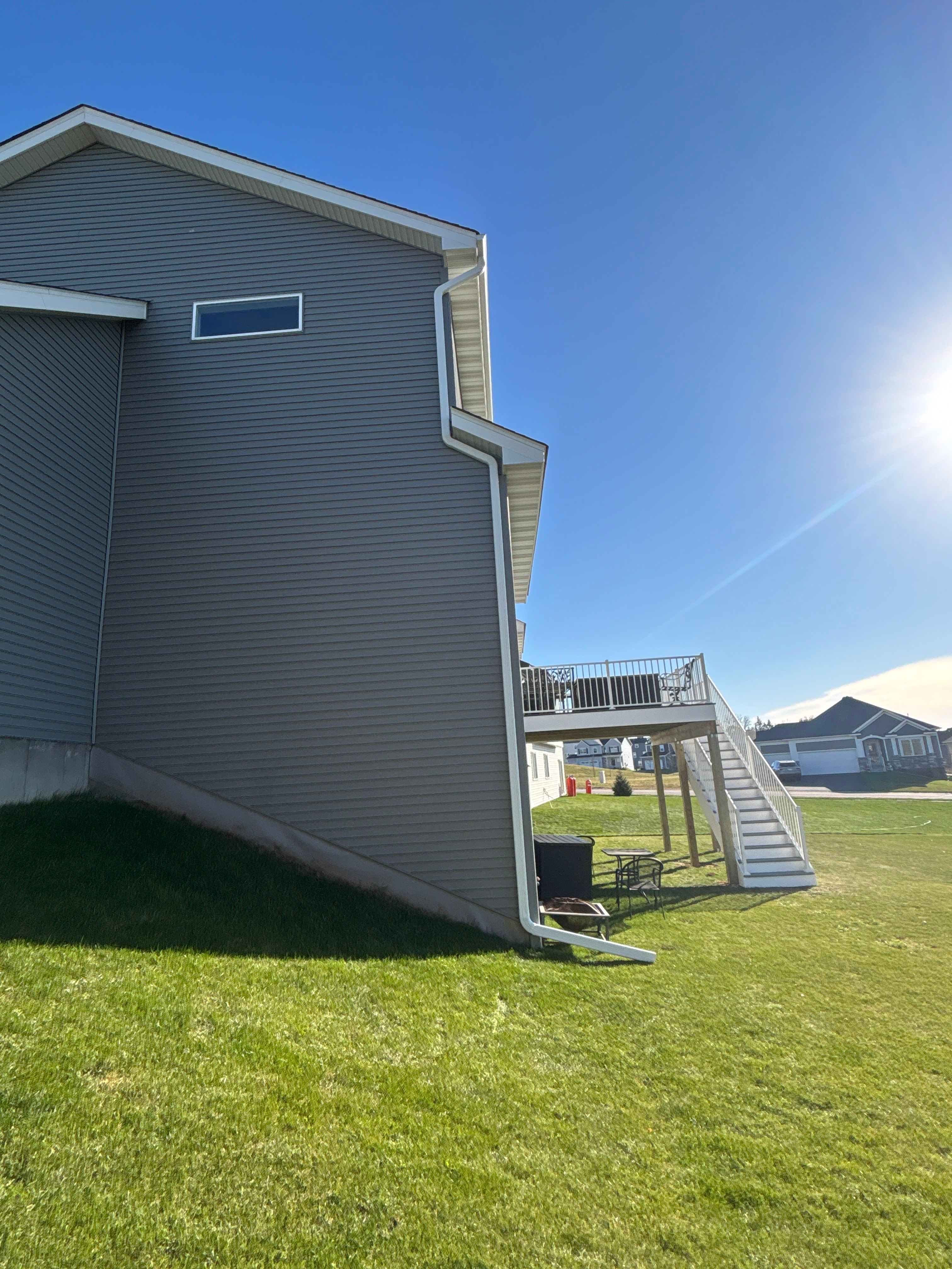 5" White Seamless Gutter Installation – Farmington, MN by Next Level Seamless Gutters / Exteriors Inc.