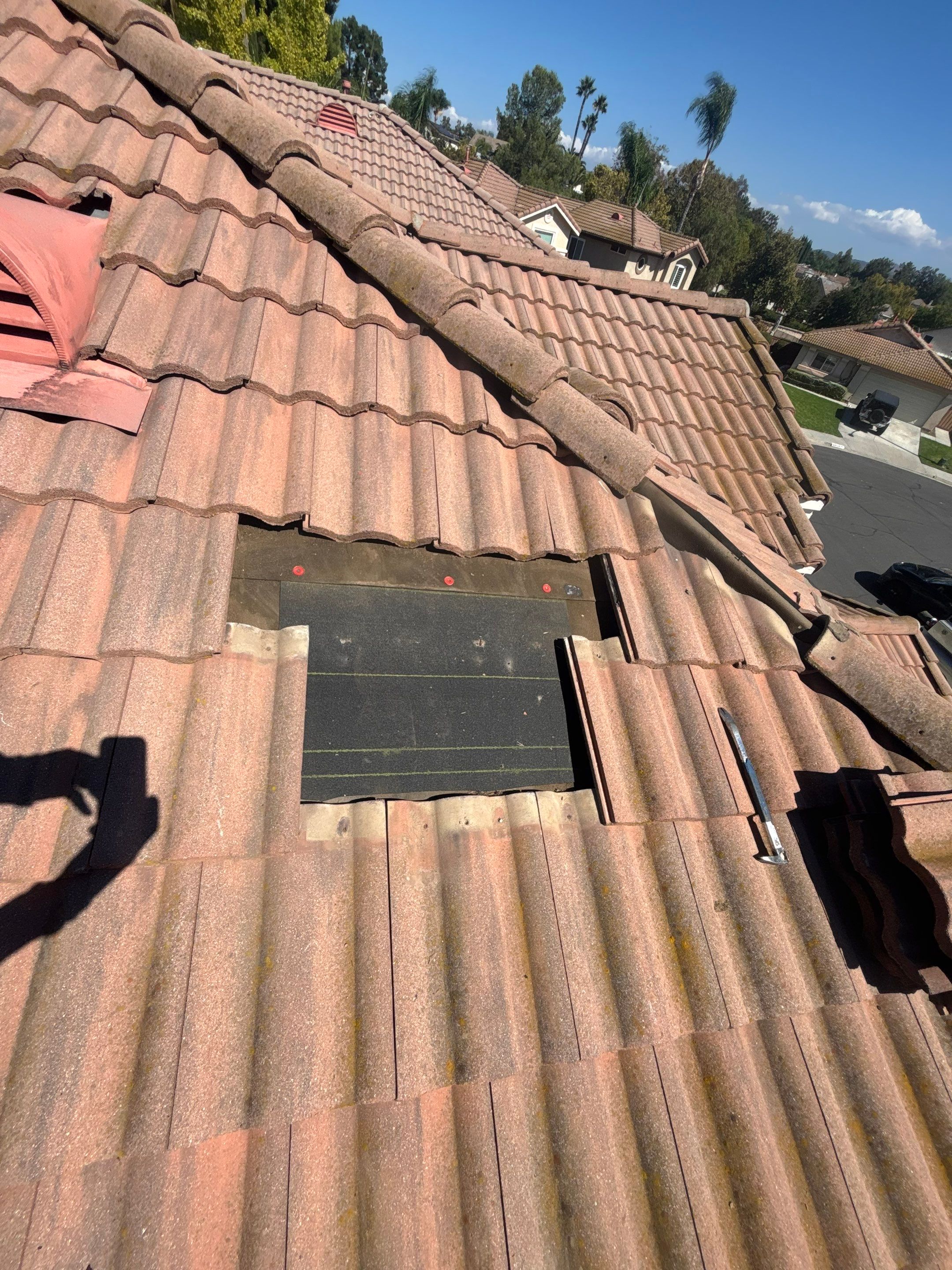 Temecula Tile Roof Repair and Underlayment Patch Work by Zenith Roofing Services 