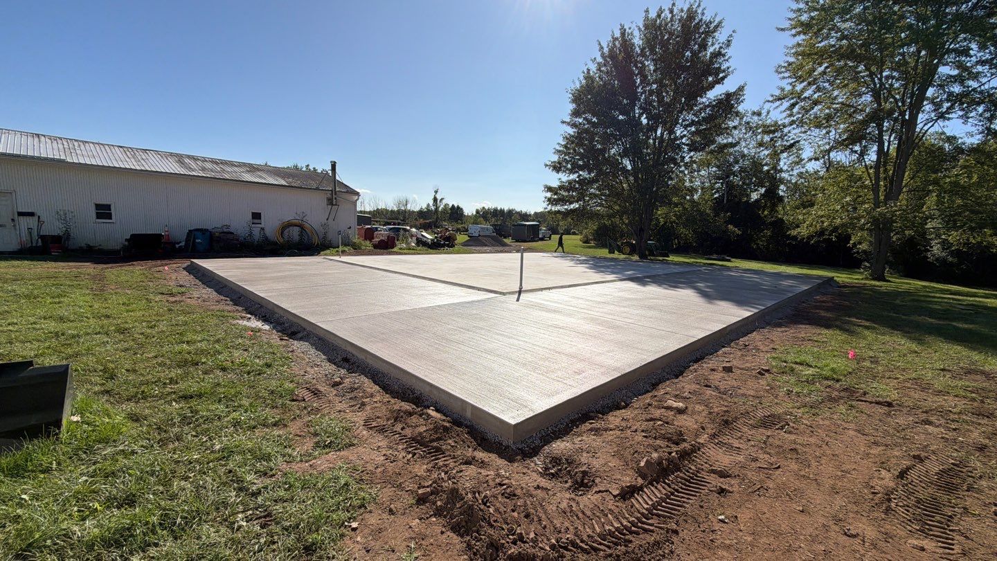 Pole Barn Floor w/ Broom Finished Apron by NG Masonry & Construction LLC