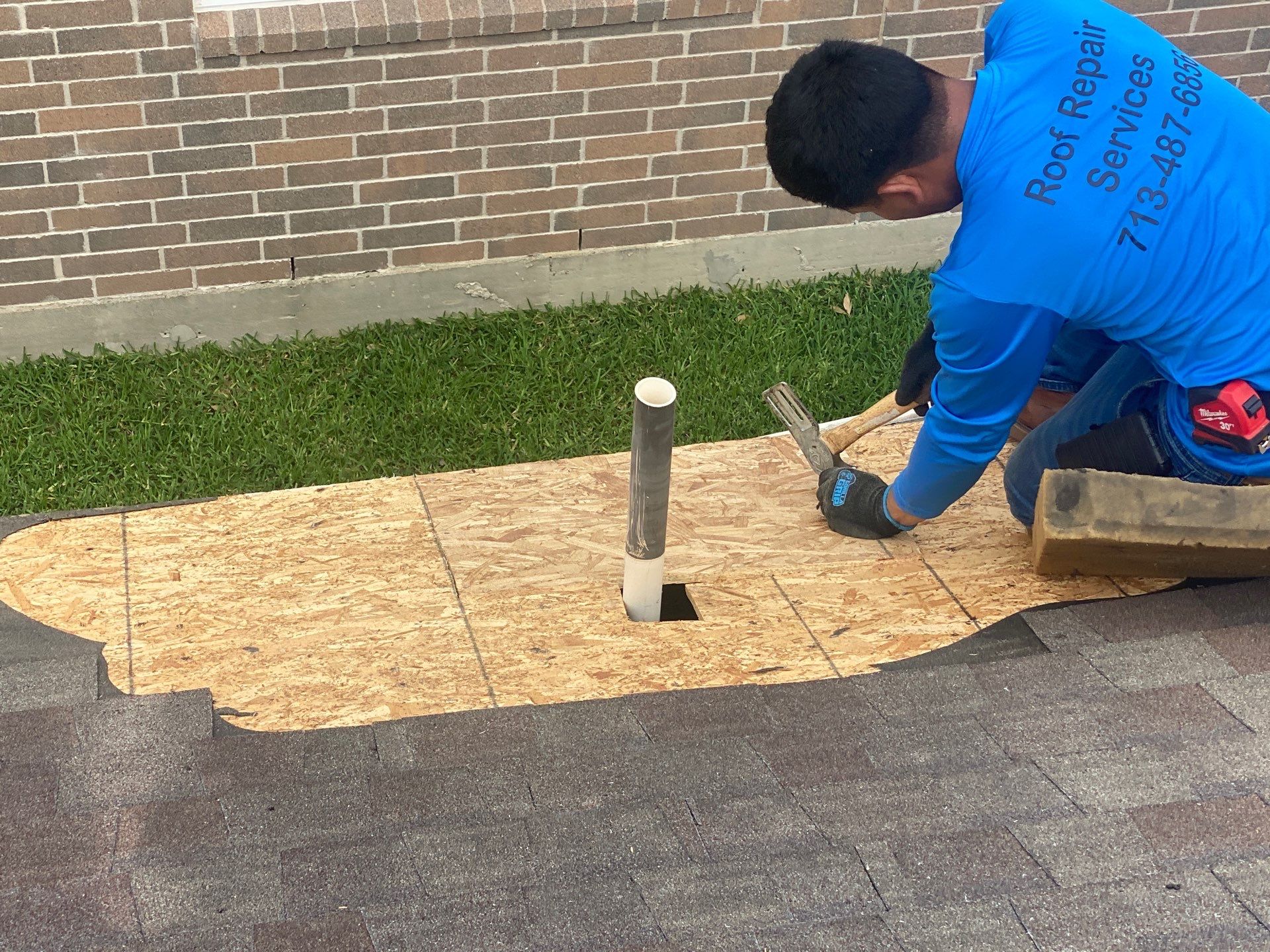 Hail Damage using Owen's Corning Duration (Lifetime) Shingles by Roof Repair Company
