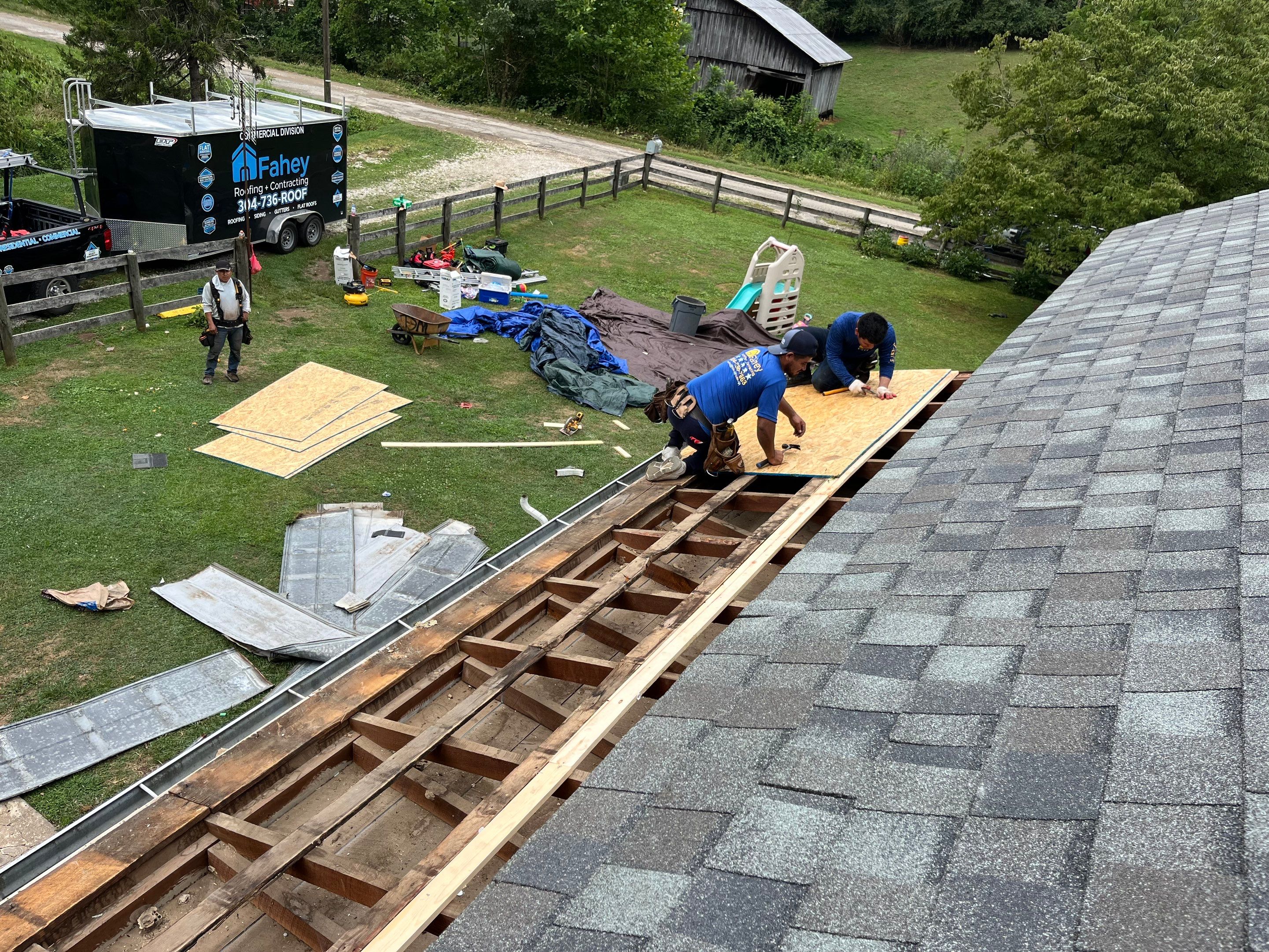 Residential Roofing Installation using Certainteed Landmark Pro Shingles by Fahey Roofing + Contracting