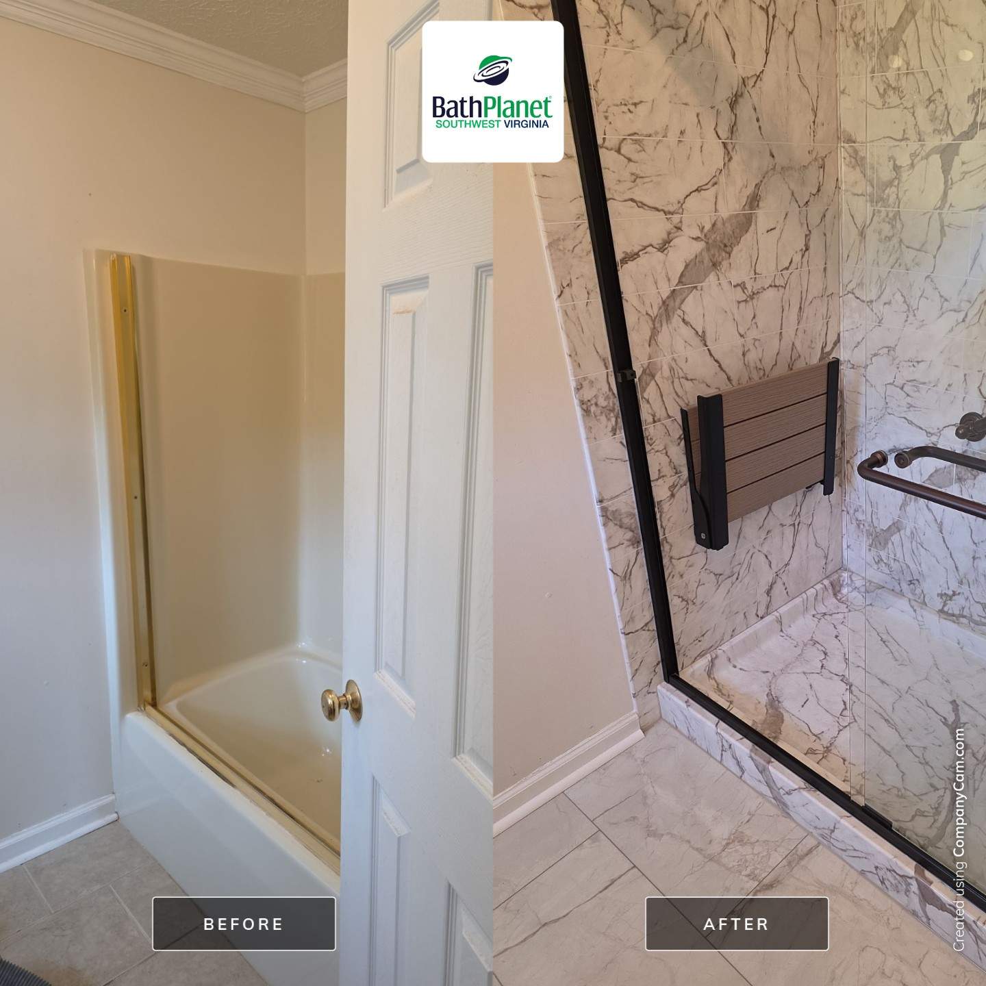 Tub to Shower by BathPlanet SW Virginia
