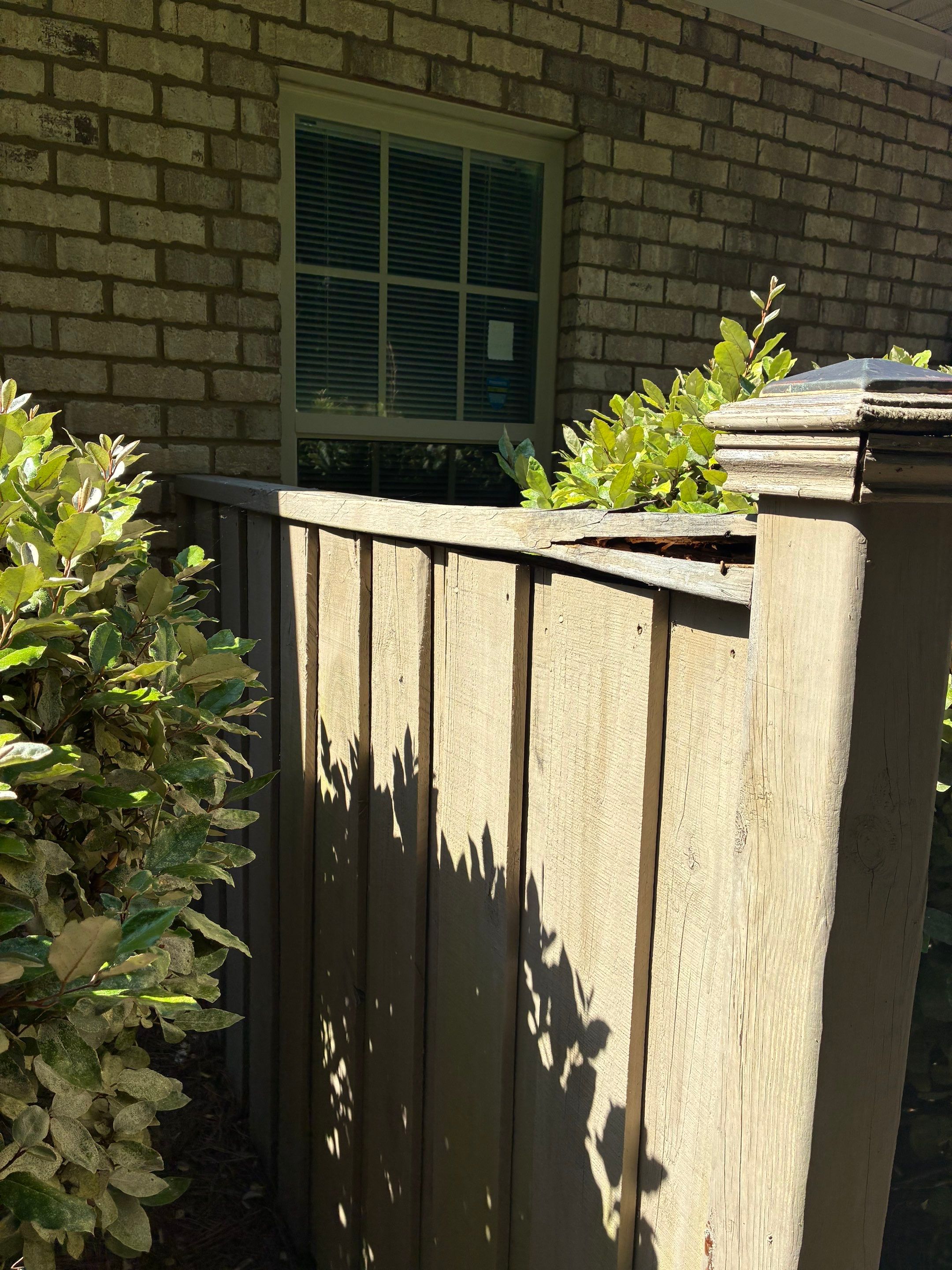 Fence Divider Rail and Post Cap Repairs in Leland, NC by RGR Construction and Roofing, LLC