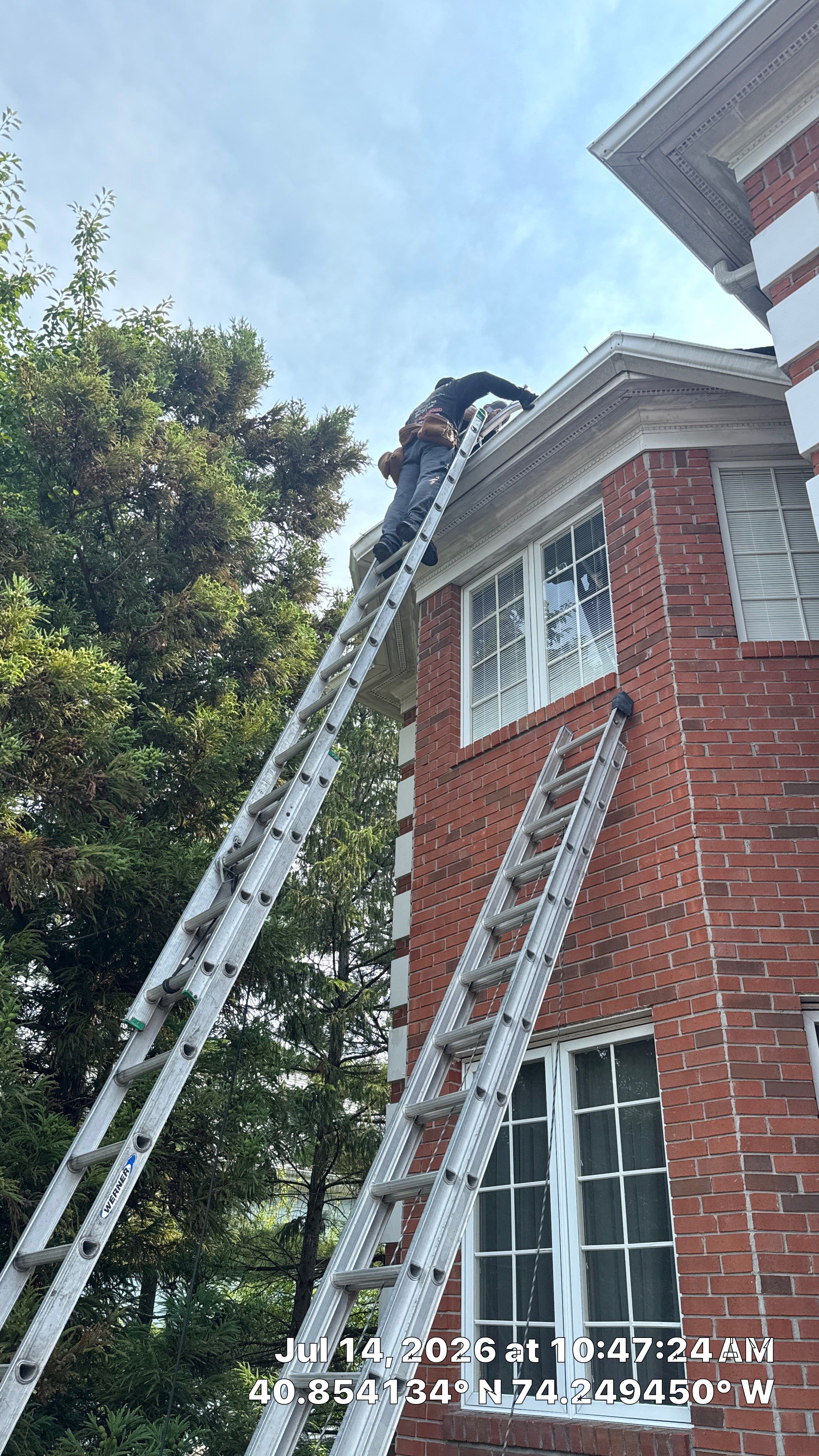 Soffit and Fascia Board Repair, Seamless Gutter Install Project in North Caldwell, New Jersey by NJ Home Maintenance Services