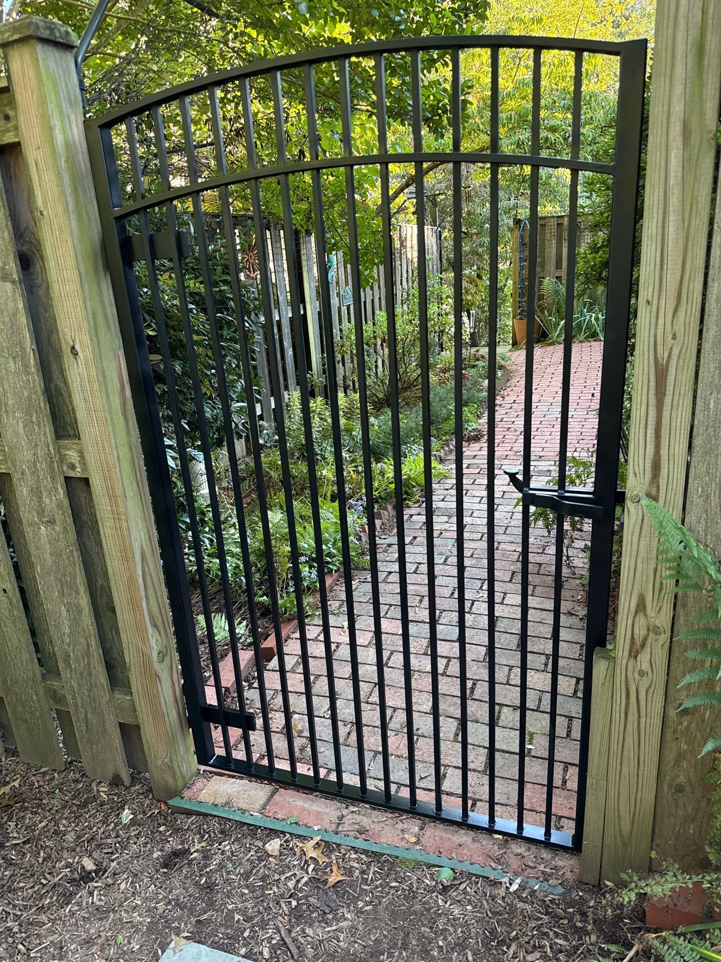 Modern Iron Pedestrian Gates – Leverton Road Residential Project – Rockville, MD by Capitol Iron Works