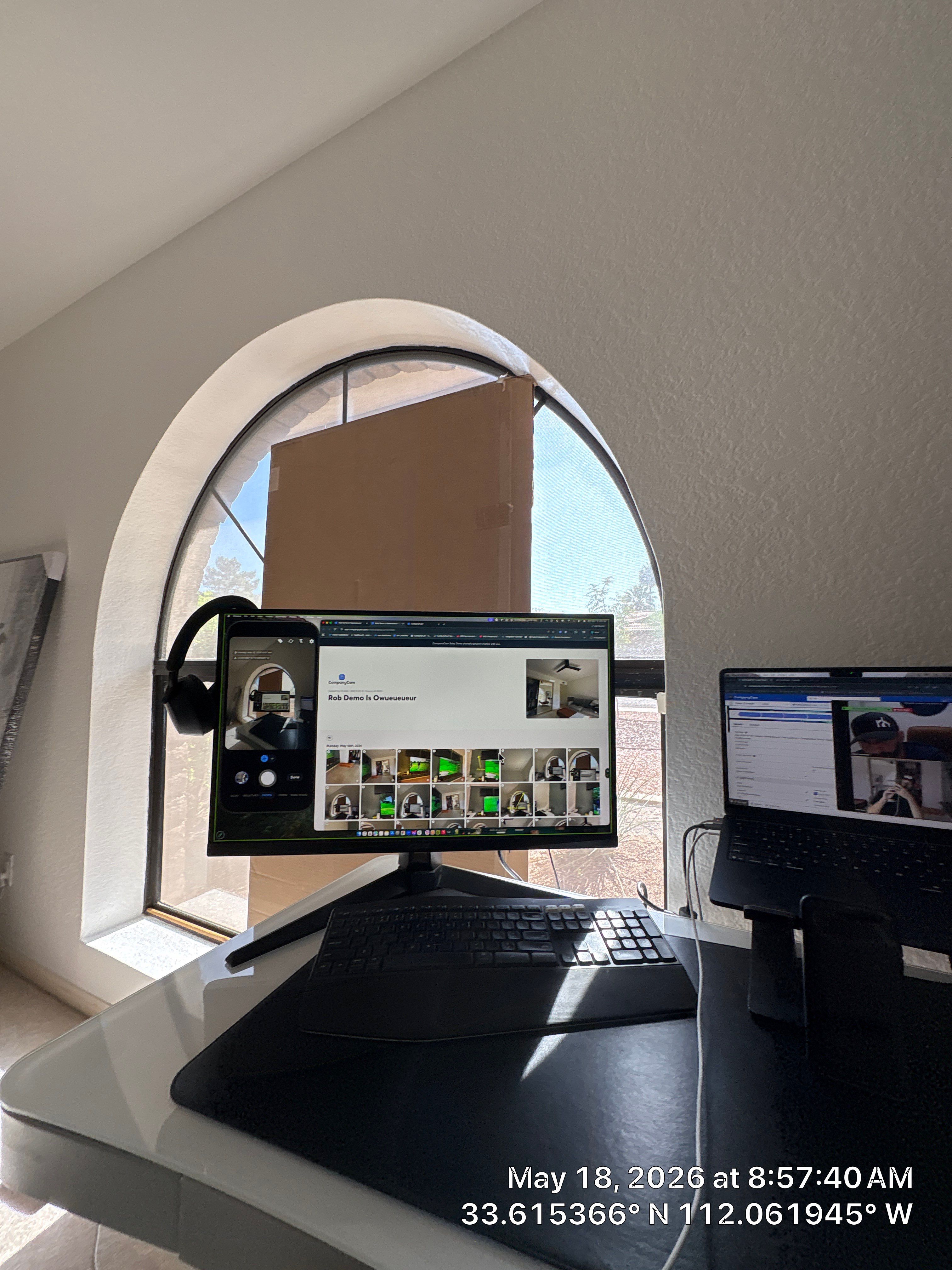Modern Ceiling Fan and Media Wall Installation in Phoenix by CompanyCam Sales Demo