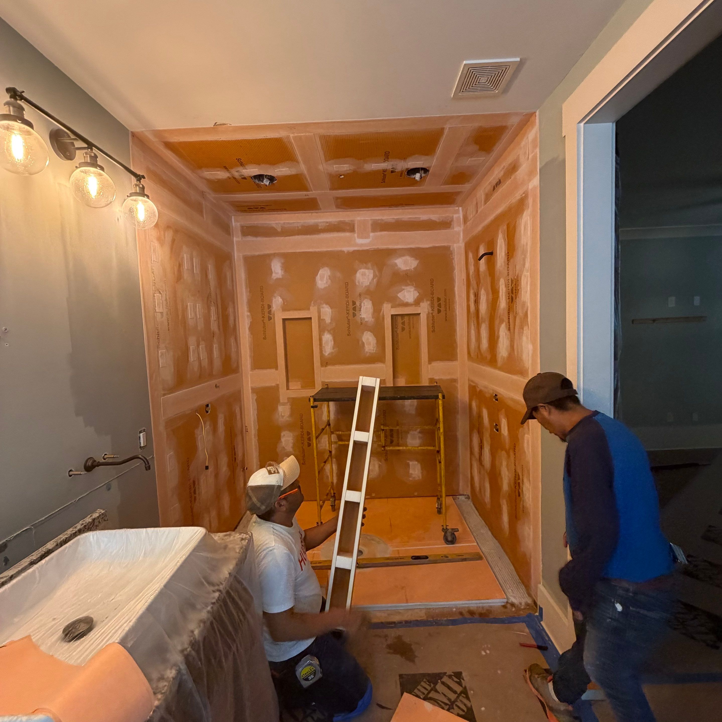 Master Bathroom Remodel With Subway Tile and Rainfall Shower in Kennesaw by Swift Home Renovations