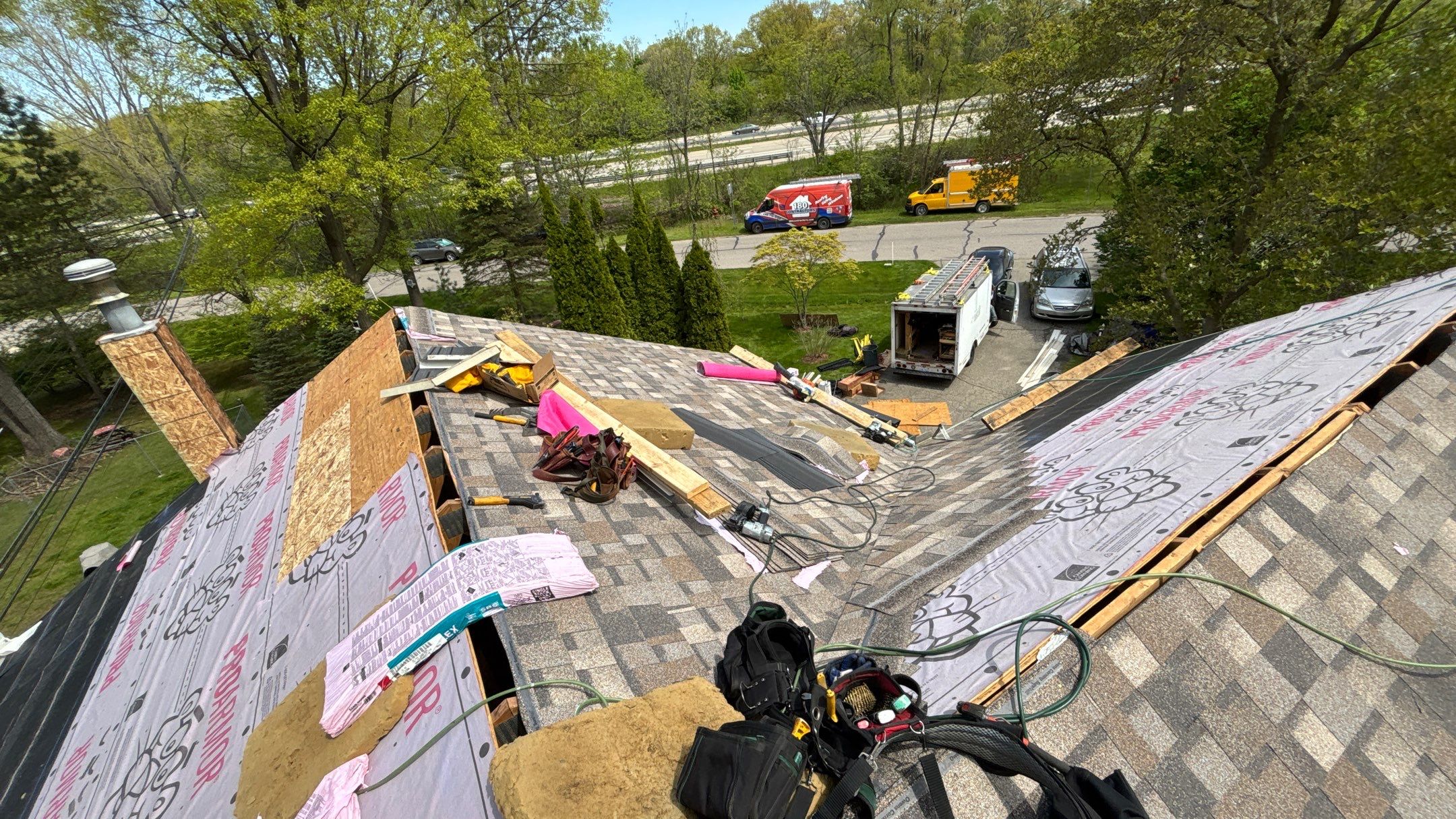 Roof Replacement using Owens Corning Sand Dune by 180 Contractors