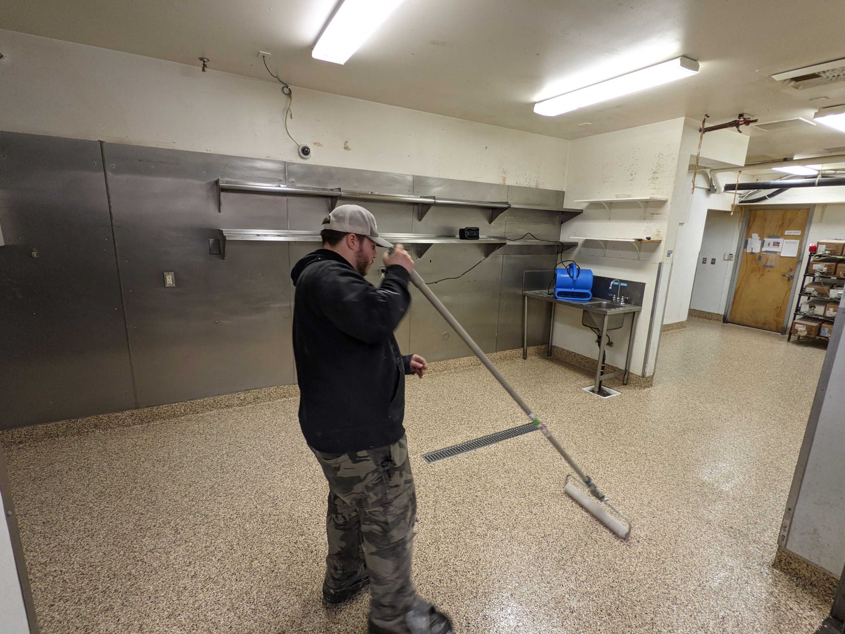 Commercial Floor Transformation using Penntek Evolution System by Croc Coatings, LLC