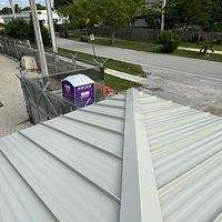 .040 Aluminum 1.5" Mechanical Seam Sandstone  by Total Roofing System The Metal Roof Experts