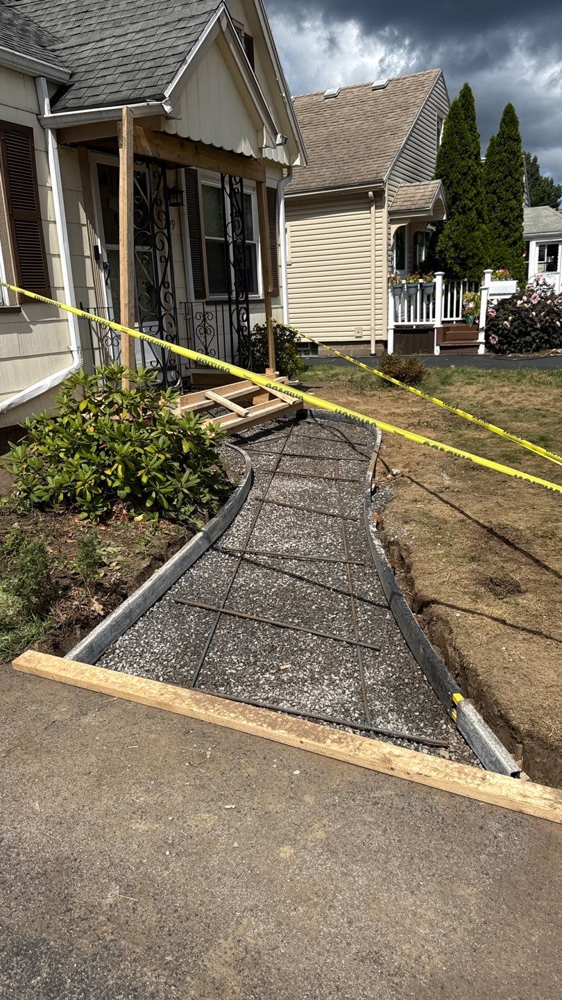 Broom Finish Porch and Walkway  by NG Masonry & Construction LLC