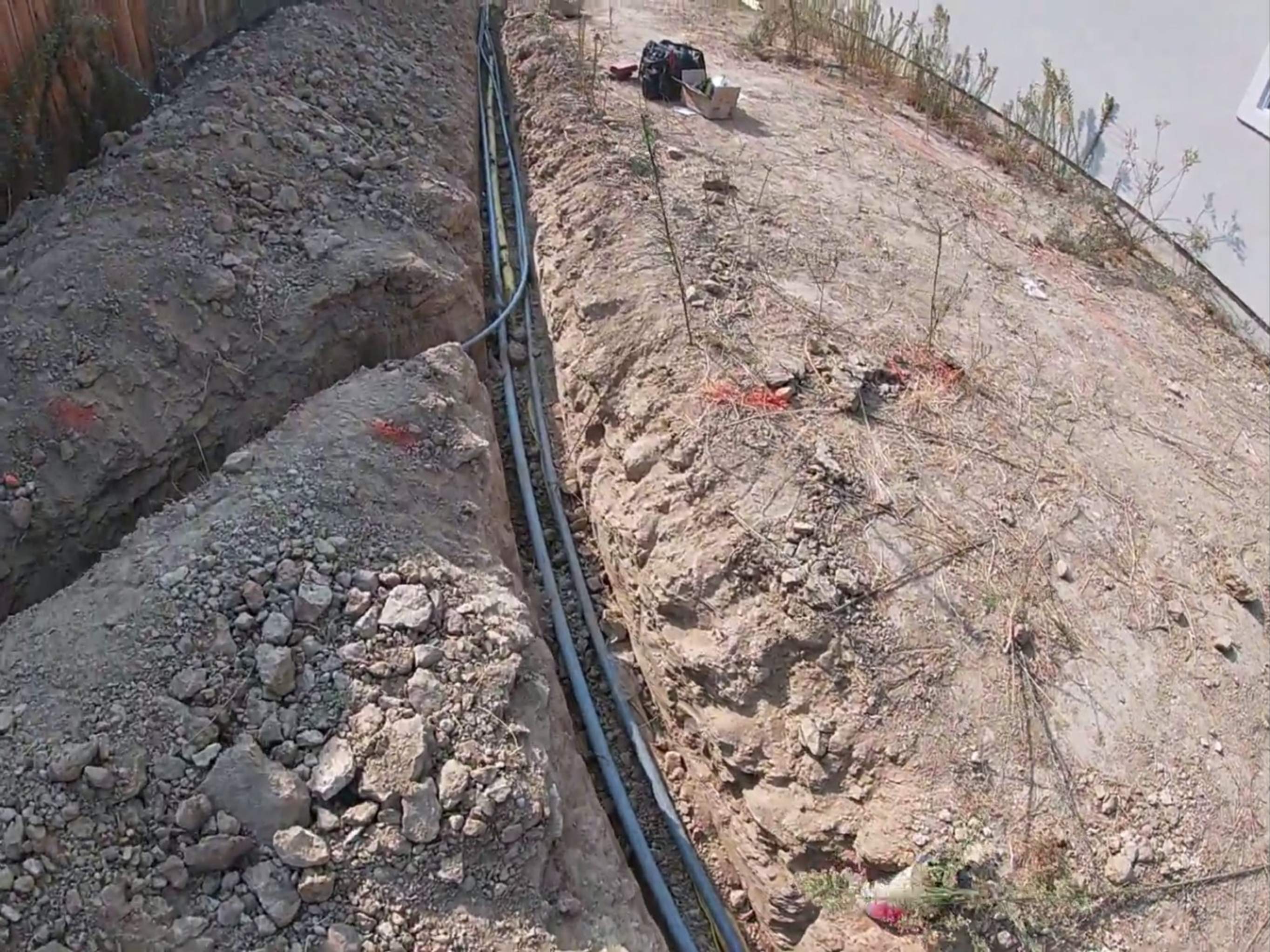 Backyard renovation by Peach Electric Inc