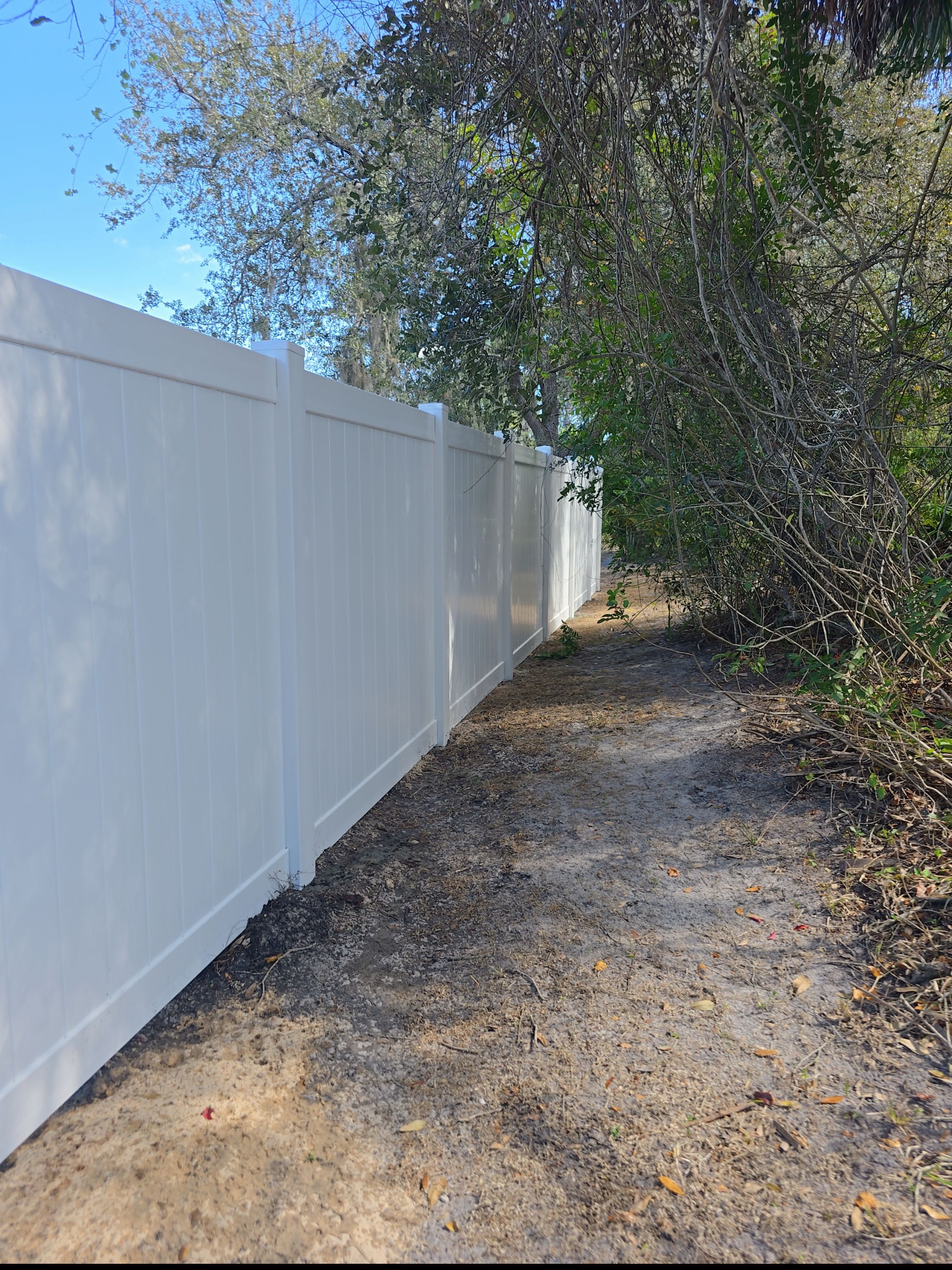 Vinyl Fence with Post Inserts in North Port by True Fence LLC