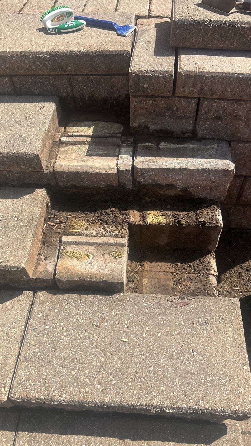 Brick repair, CSS, and stone cleaning by Northern Power Washing LLC.