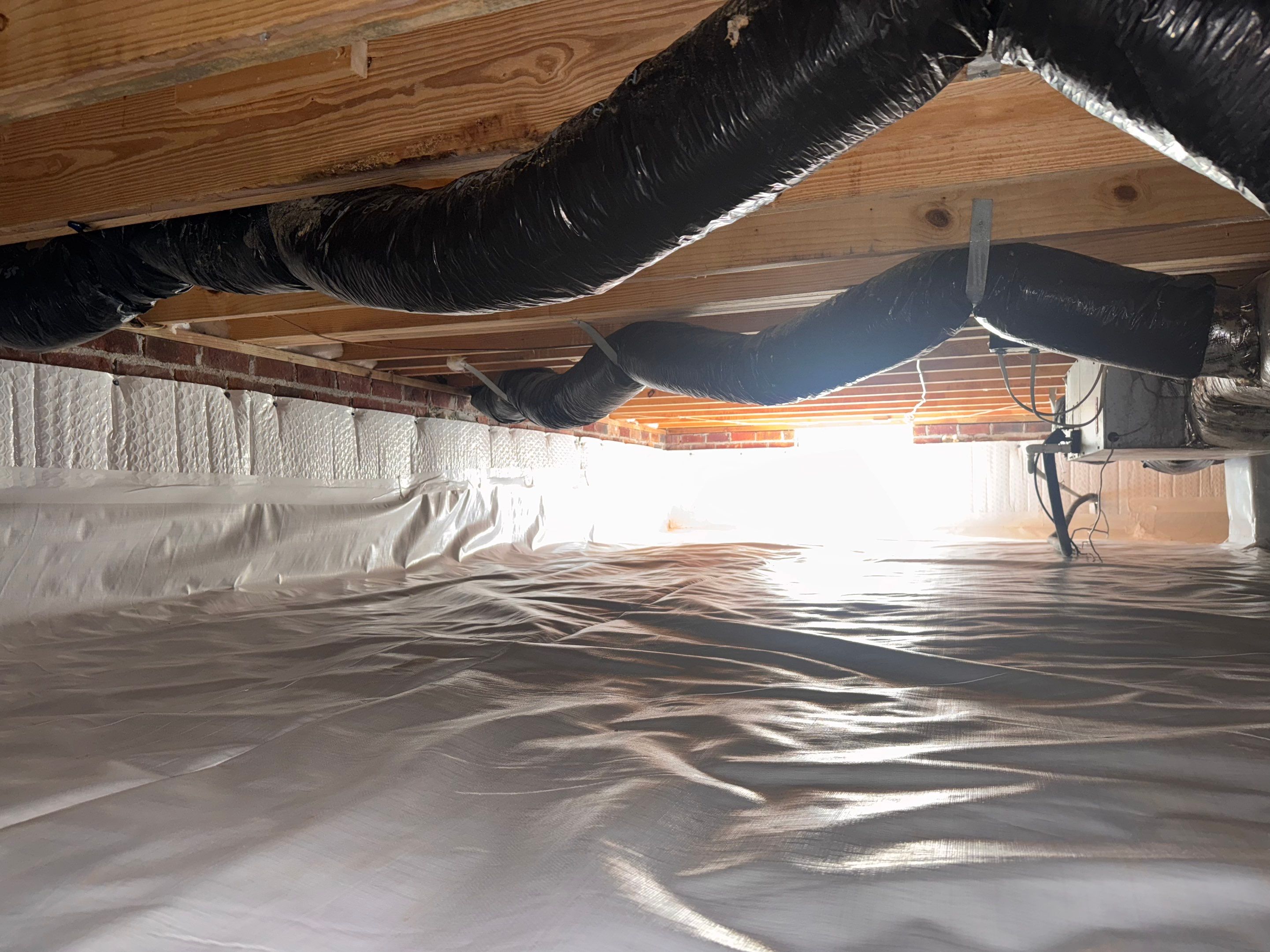 Structural Repairs inludiing sub-floor removal, new floor joists installed, girder replacmeent and dropped girder installed. by Impact Crawlspace