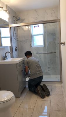 Bathroom Remodel using Tile