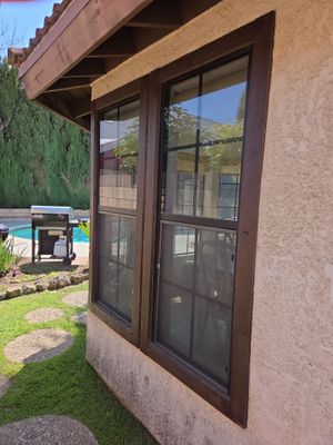 Bronze vinyl windows