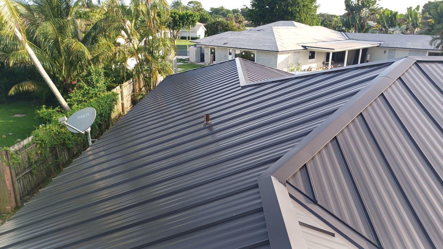 Residential Roofing Installation using 1" Nail strip metal roof by BLUES BROTHERS ROOFING