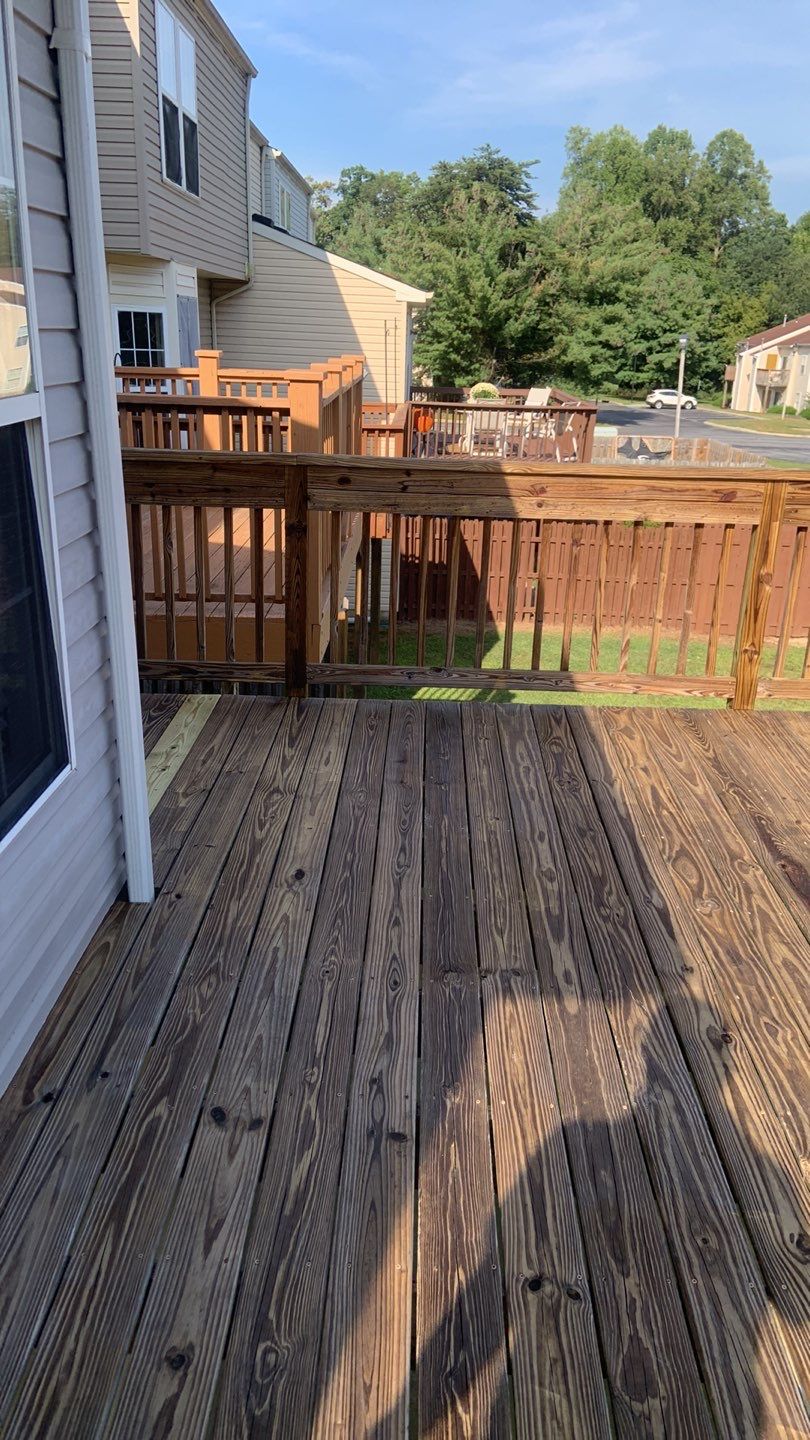 Deck Refinishing using Powerwasher by A1 NERDY HOMES LLC
