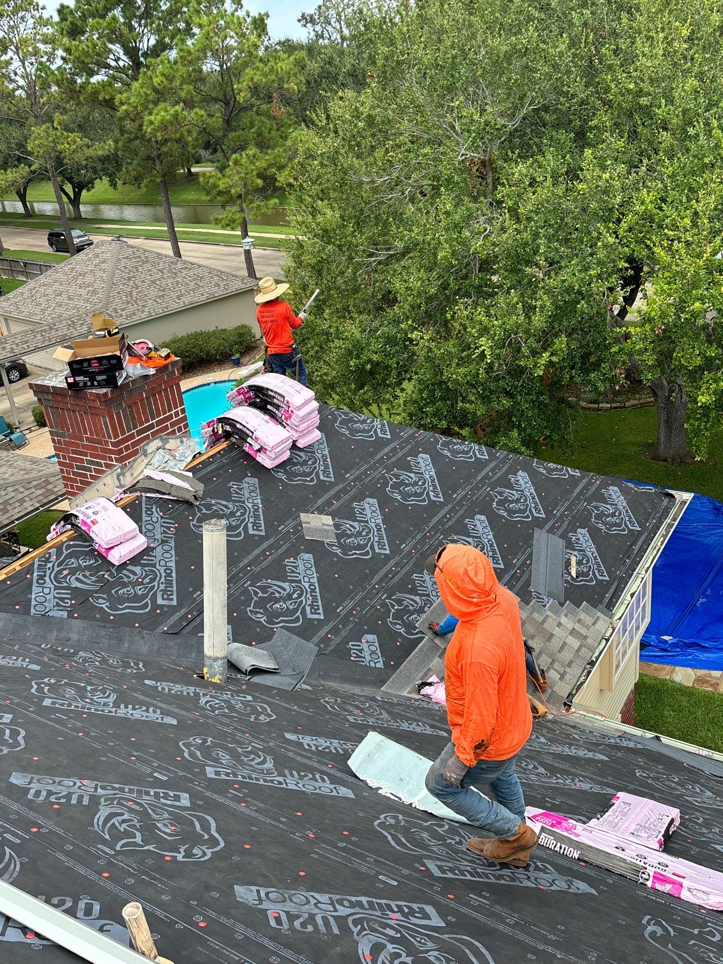 Residential Roofing Installation using Owen's Corning Duration (Lifetime) Shingles by Roof Repair Company