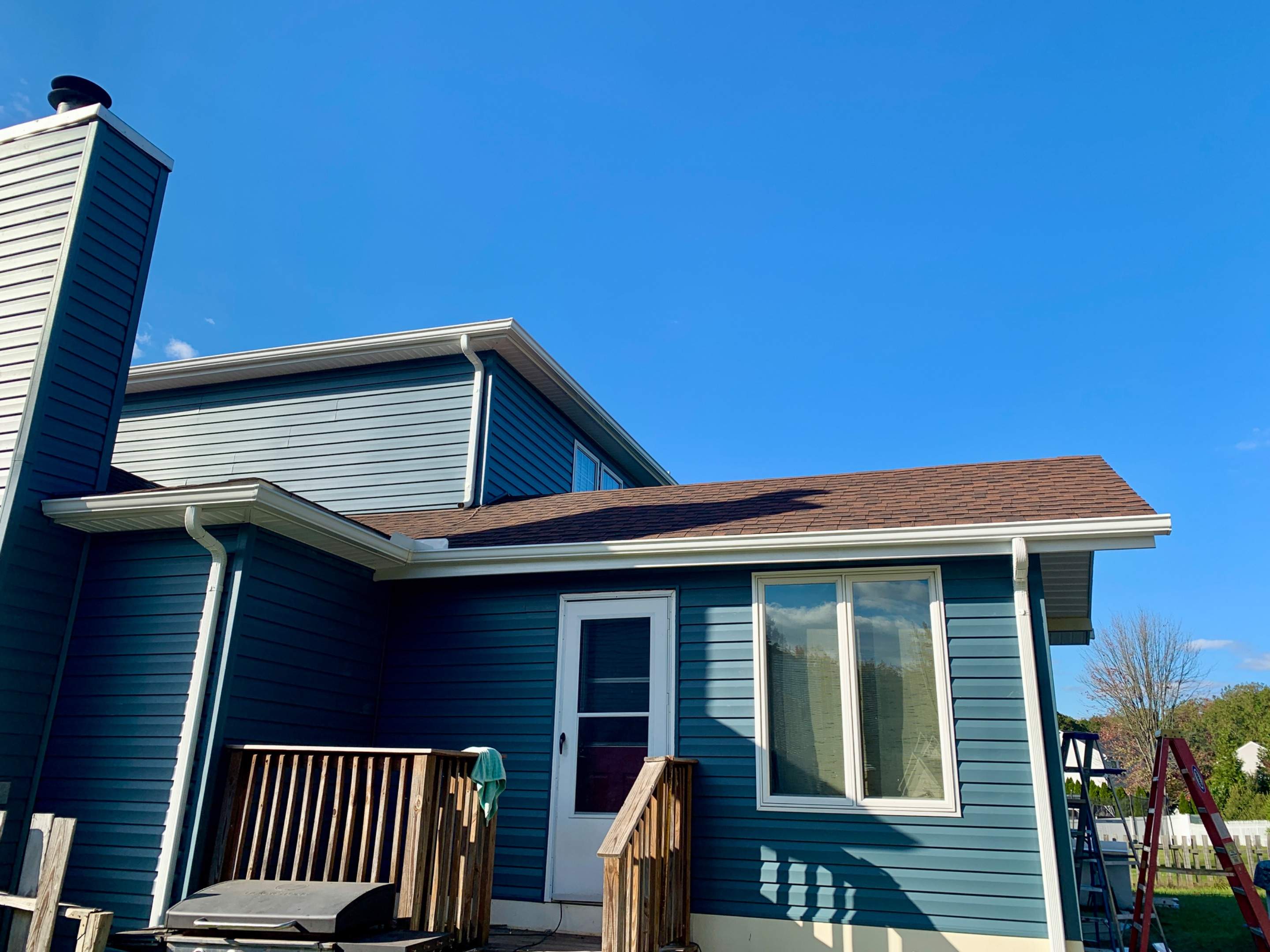 Gutter Installation using 5" Seamless Gutters by Matter Construction, LLC