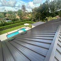 24ga 1.5" Mechanical Seam Dark Bronze  by Total Roofing System The Metal Roof Experts