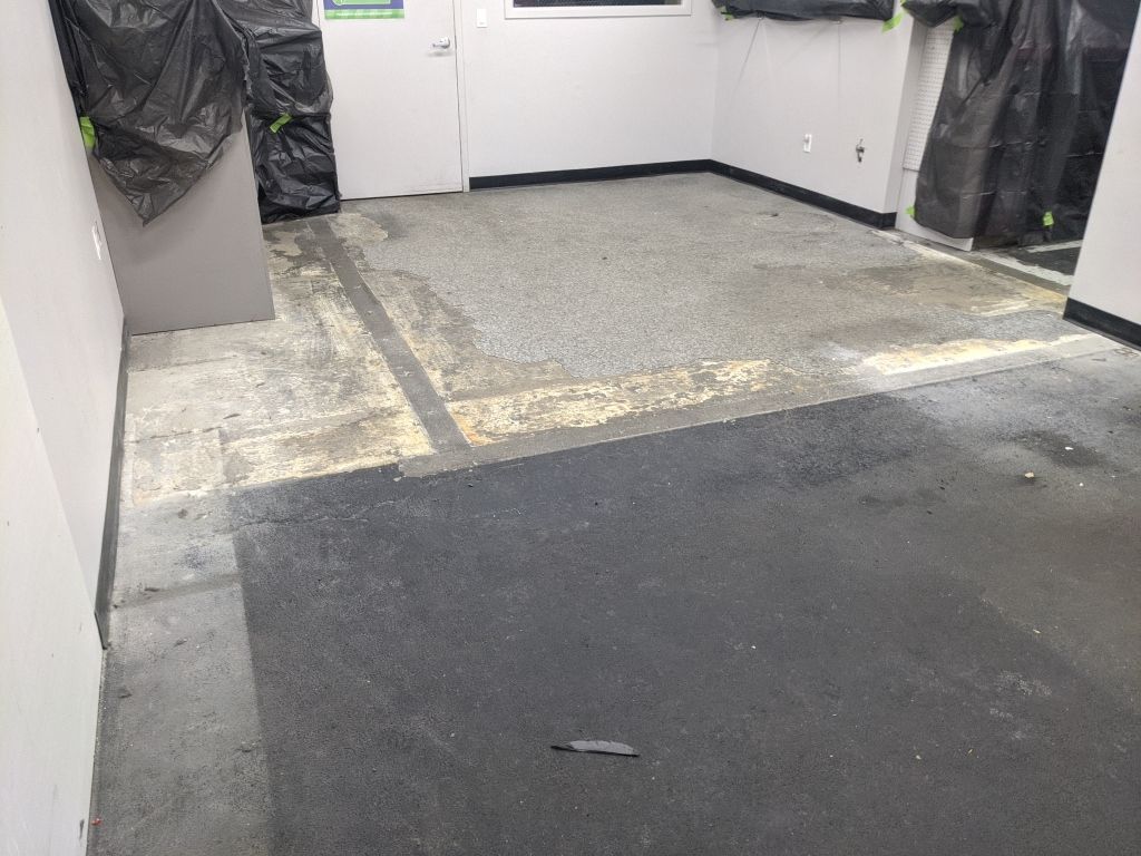 Commercial Flooring using Solid Haze Grey by Croc Coatings, LLC