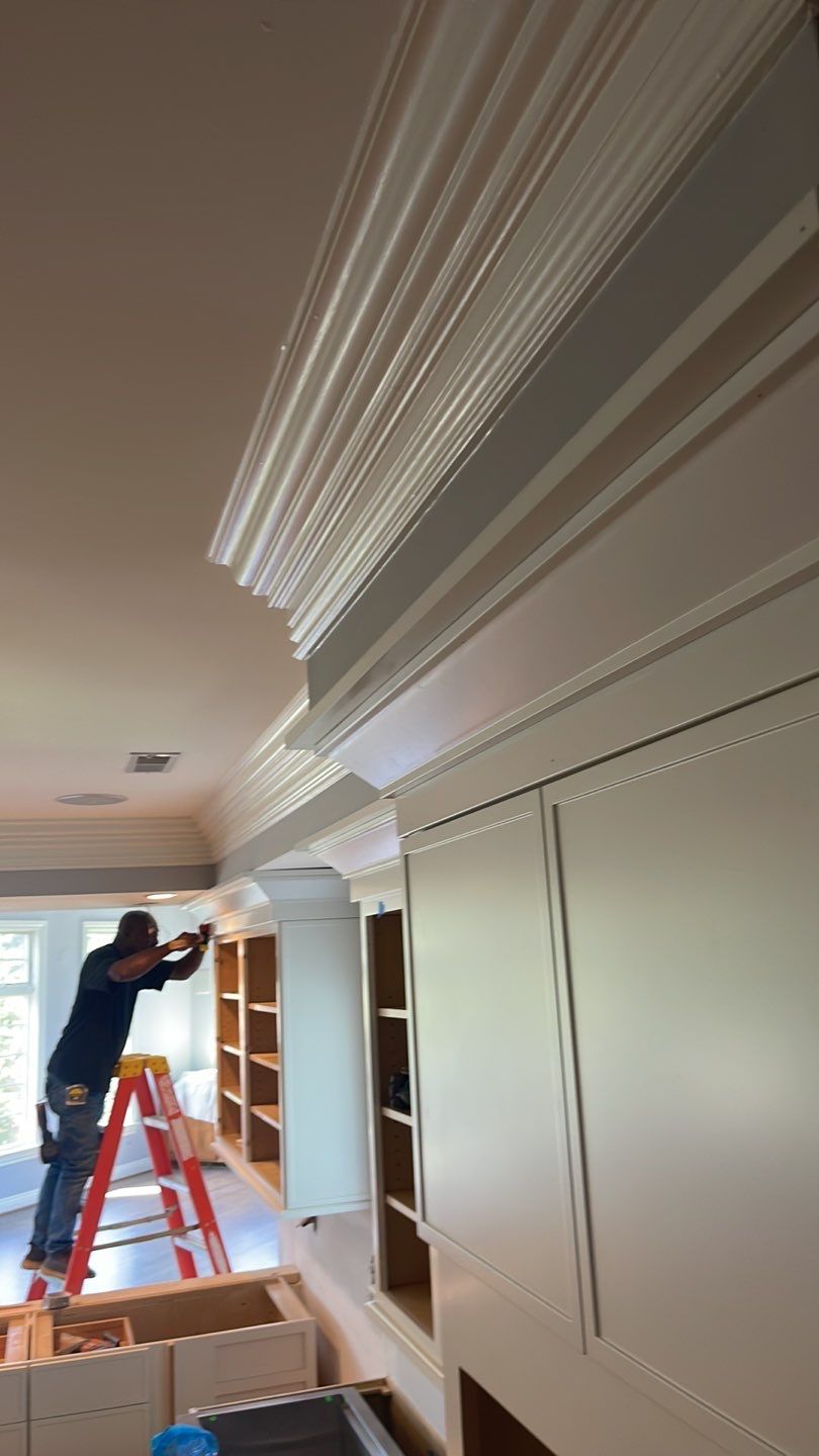 Kitchen Remodel using Fabuwood Luna Dove and Indigo Cabinetry by HomeWerkes Design & Build