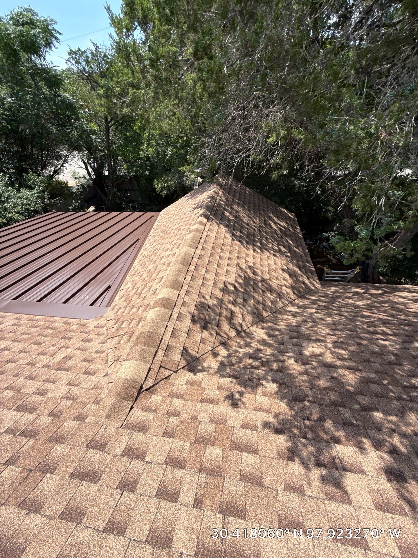 Residential Roof Replacement using GAF - HDZ - Shakewood by Action Exteriors Austin