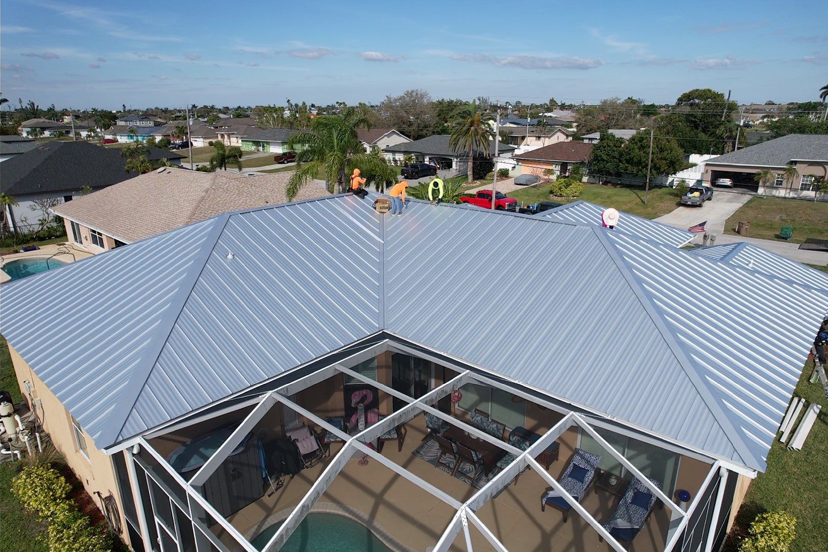 Residential Roofing Installation using Tri County Metal by 1st Class Roofing, Inc. 