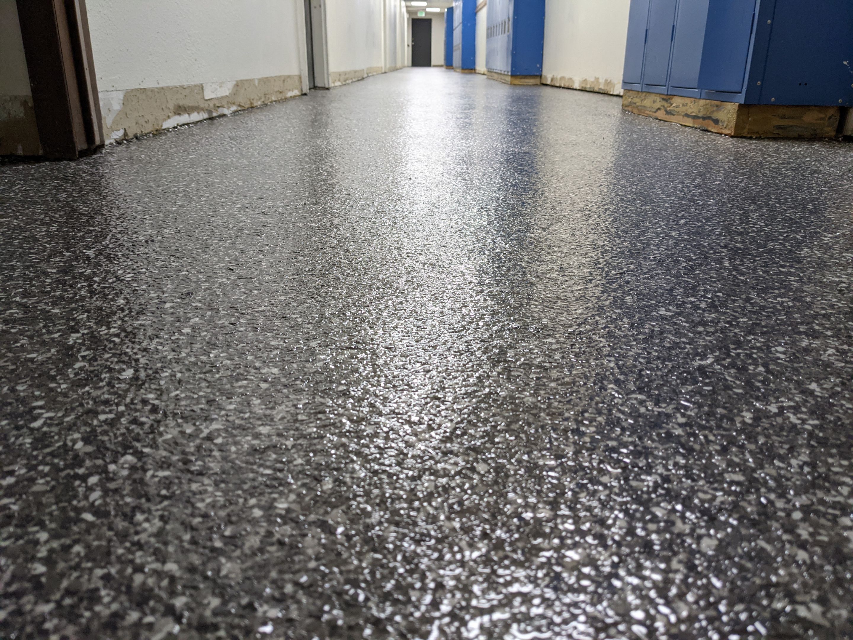 Commercial Floor Transformation using Silver Creek by Croc Coatings, LLC