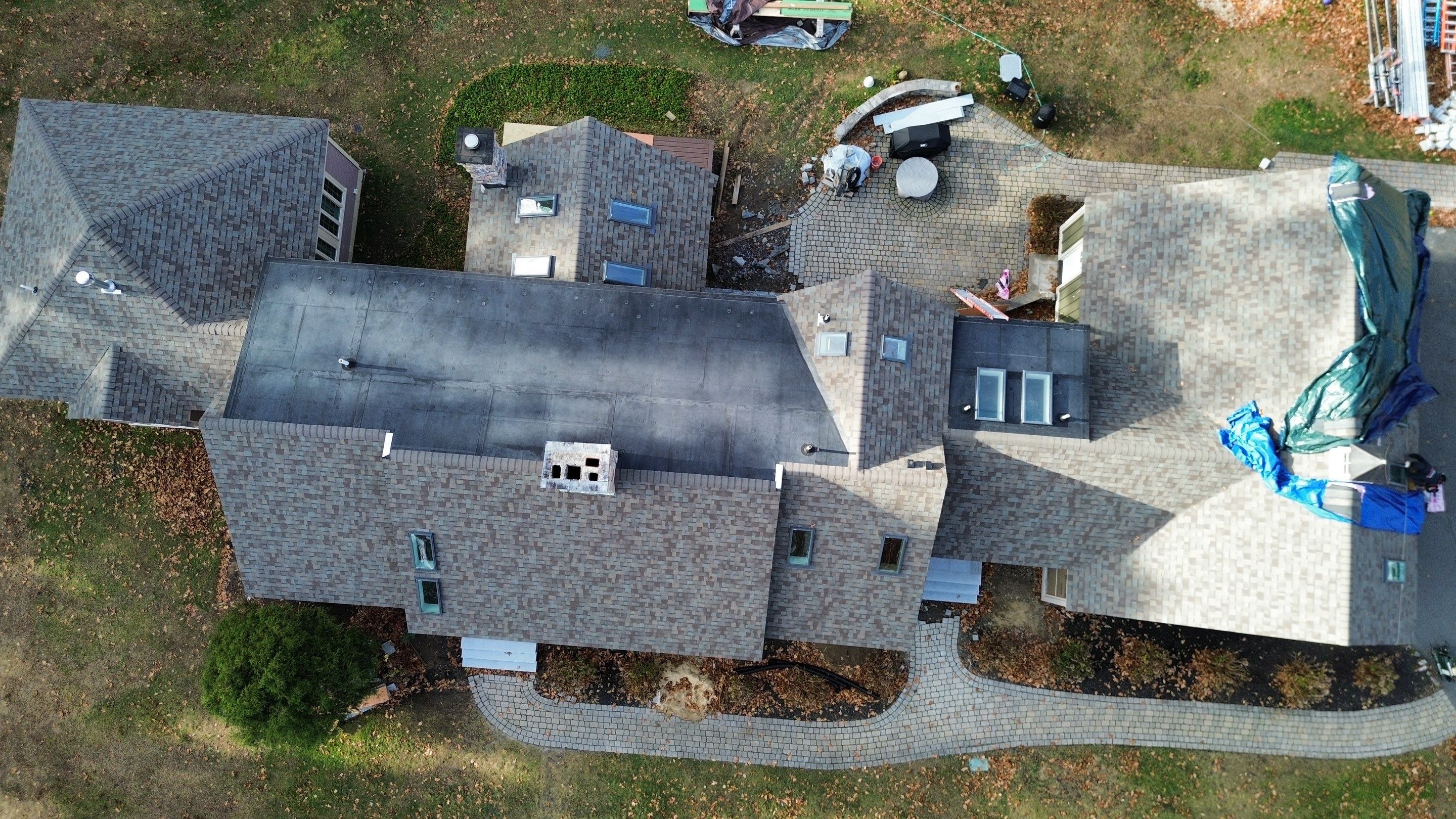 Complete House & Barn Roof with 13 Skylight Reflashing + EPDM Repairs by Mighty Dog Roofing of Greater Middlesex County