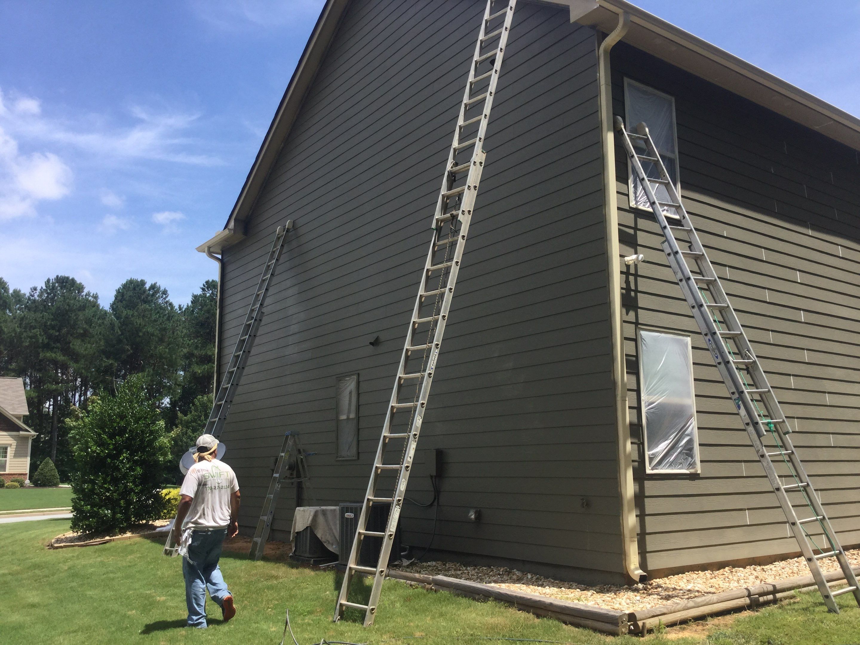 Full Exterior House Painting and Trim Refresh in Powder Springs by Swift Home Renovations