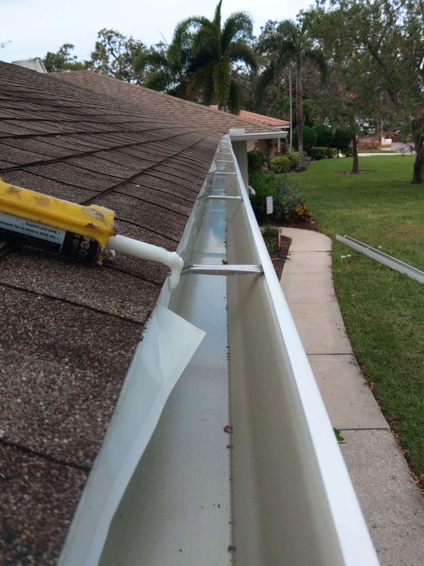 Leaf Guard System Installation in Sarasota FL by Gutter Professors