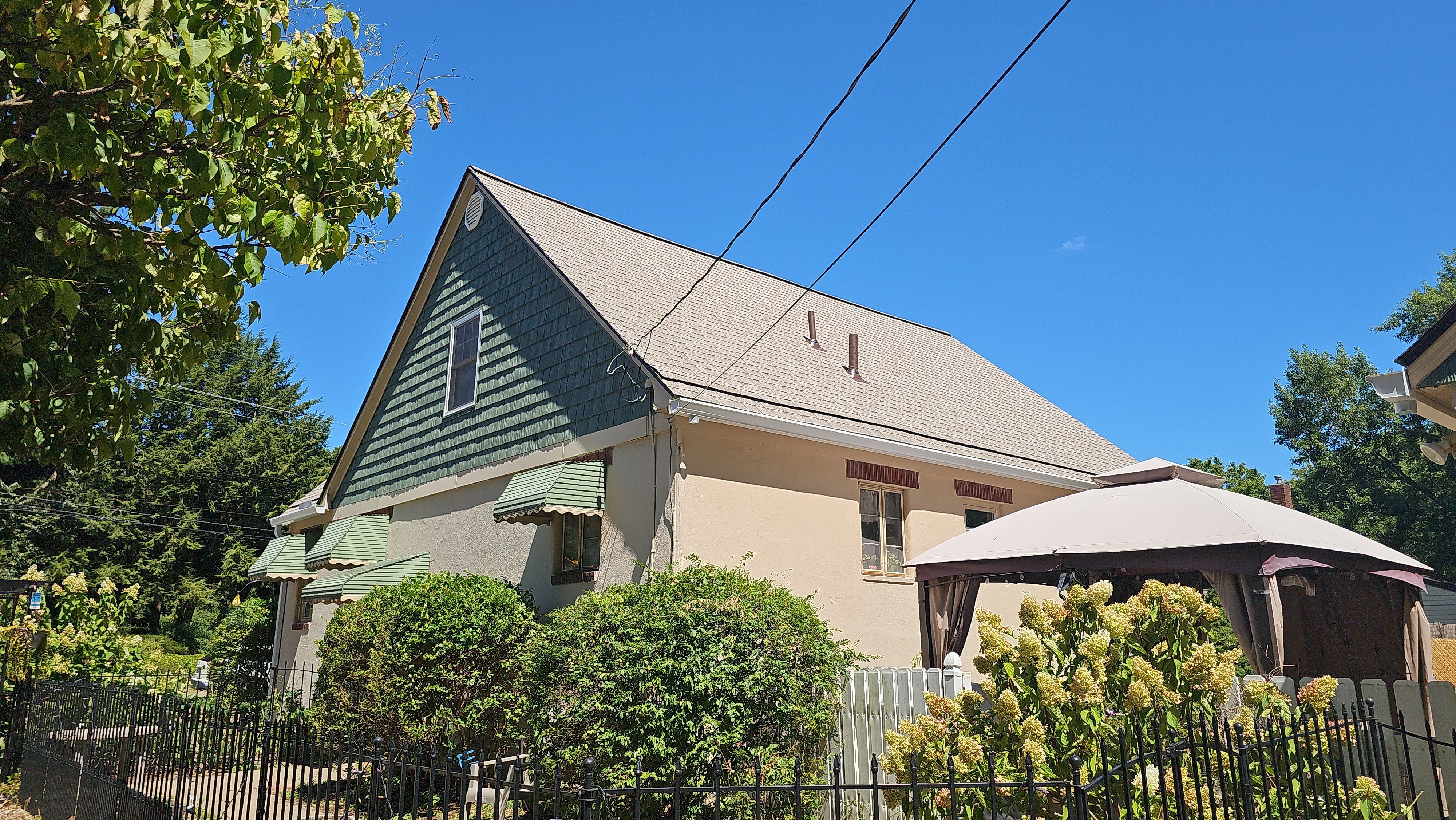 Atlas Pinnacle, Color, Tan Mist, Drip Edge, Color, Royal Brown by Eagle Eye Roofing