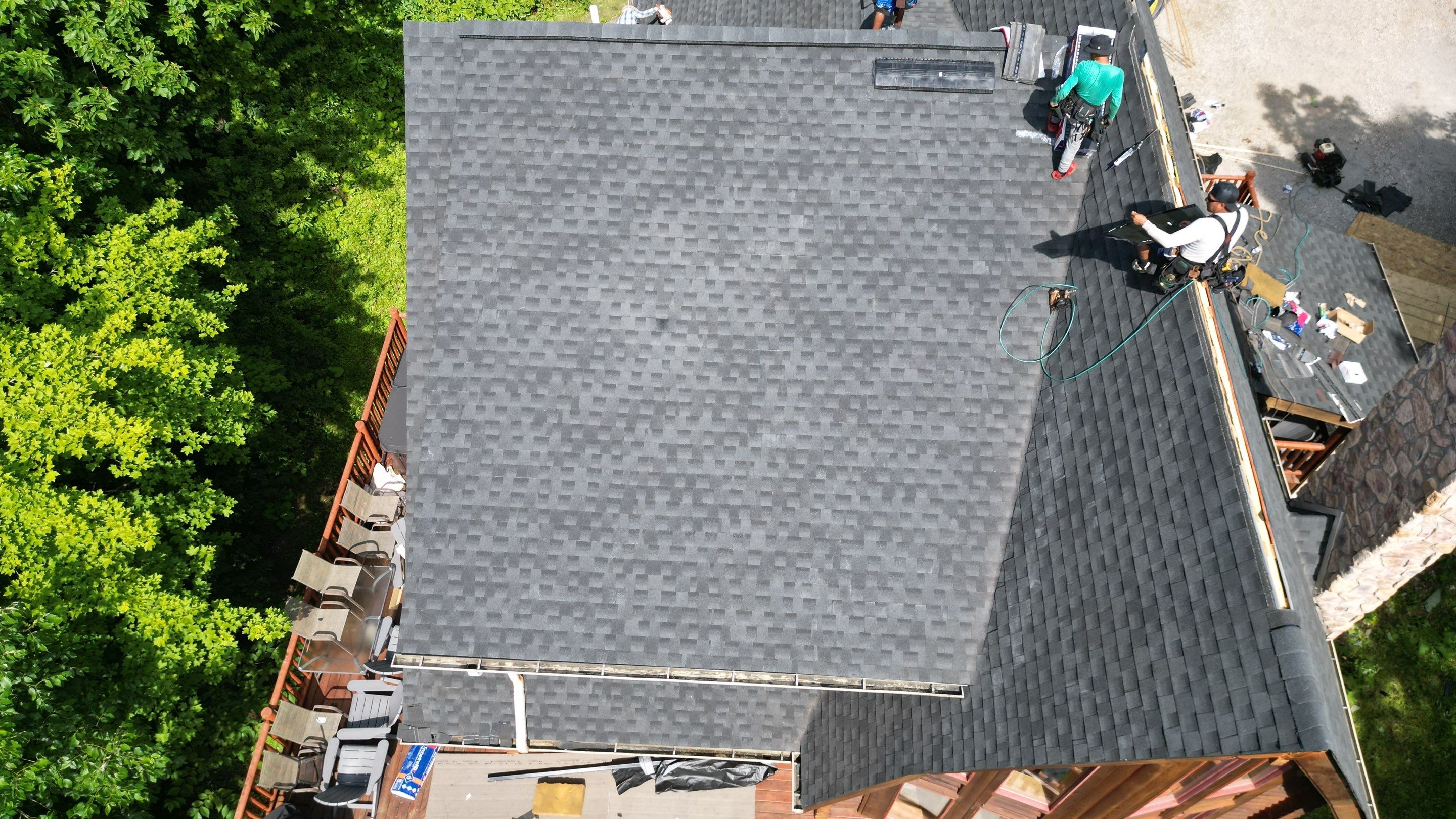 Residential Roofing Installation using Timberline HDZ Shingles - Charcoal by RoofX 
