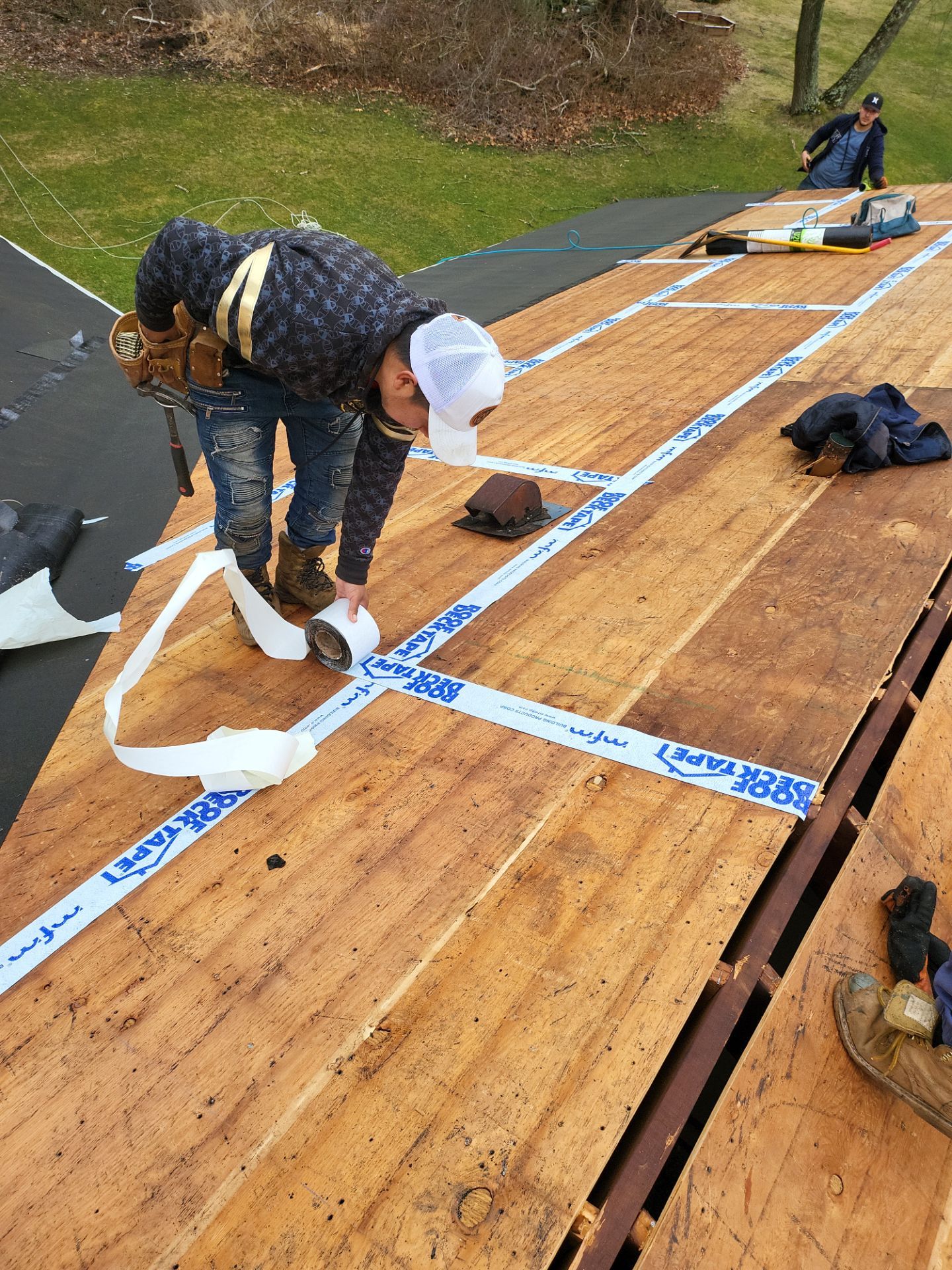 Residential Roofing Installation using Owens Corning TruDefinition Duration Designer - Black Sable by A Plus Exterior