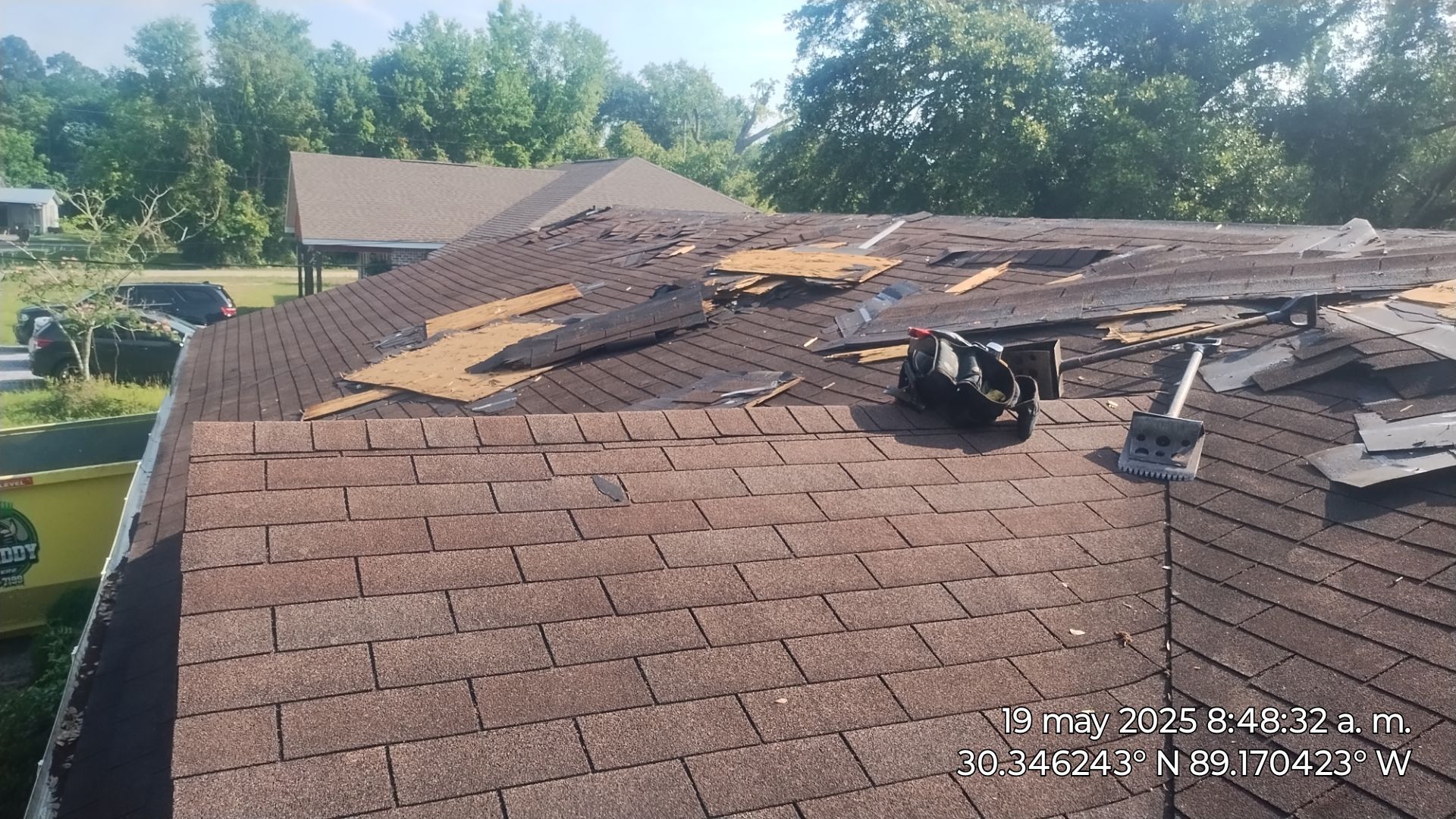 Attic repair and roof replacement by Husband Roofing & Contracting