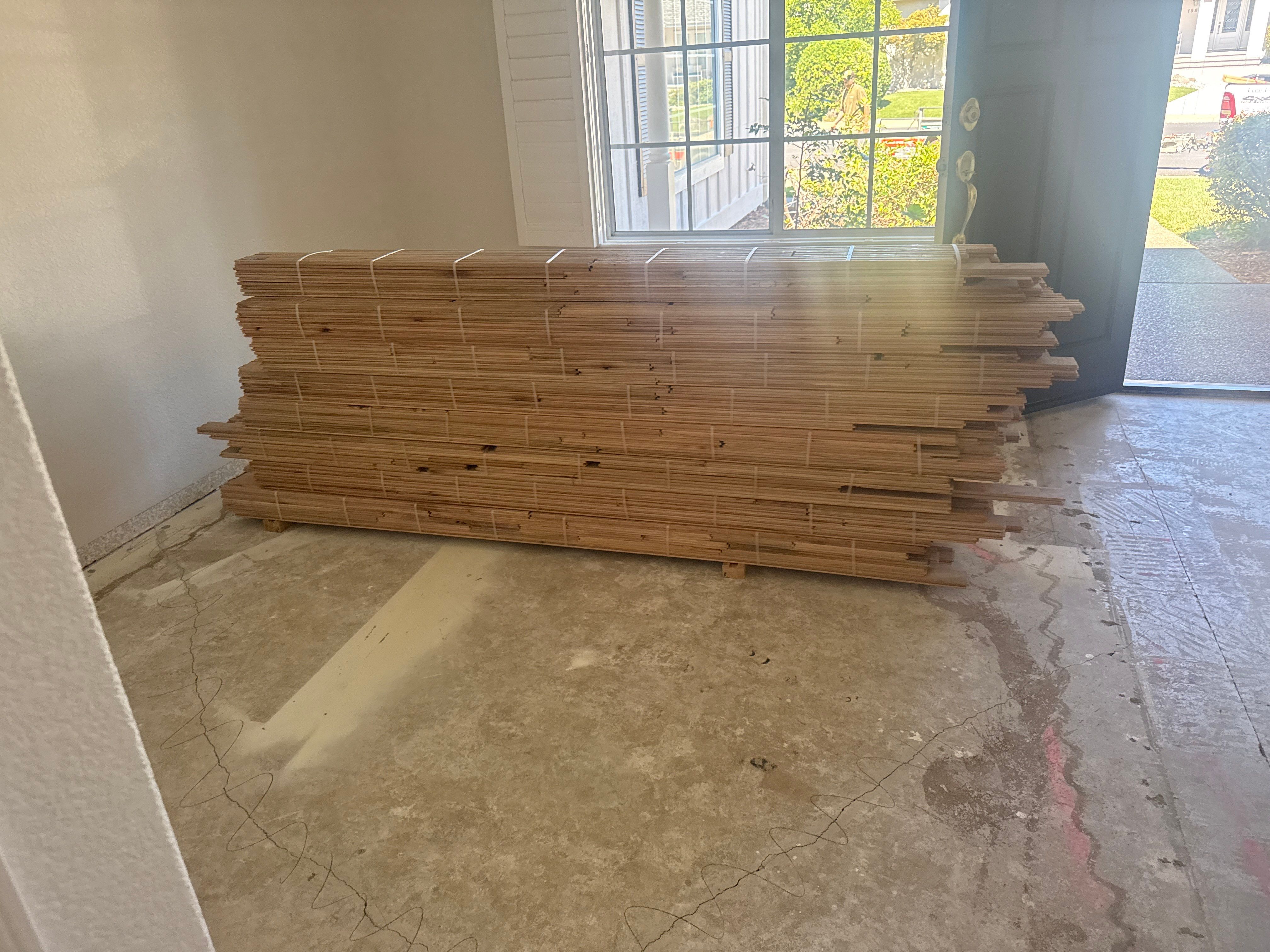Custom Red Oak Hardwood Floor Installation and Finishing in Roseville by Footprints Floors South Sacramento