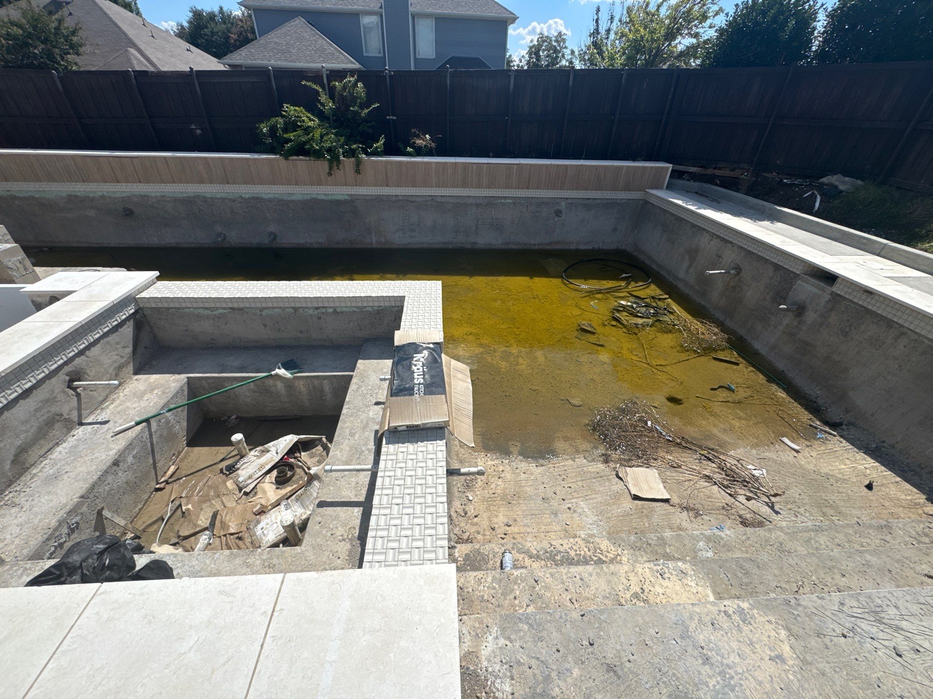 Modern Geometric Pool with Cabana and Fire Feature by Pinnacle Pools and Spas - DFW