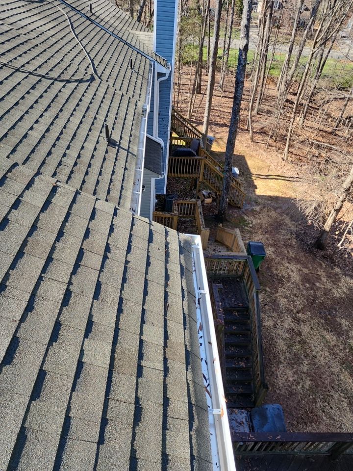 Gutter Cleaning using water by Power Wash Masters LLC