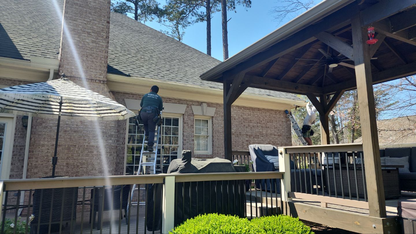 Roof Repair with PermaBoots, Gutter Installation, Cleaning, using 6" Seamless Gutters and Leaf Filter Guards by Indigo State Roofing
