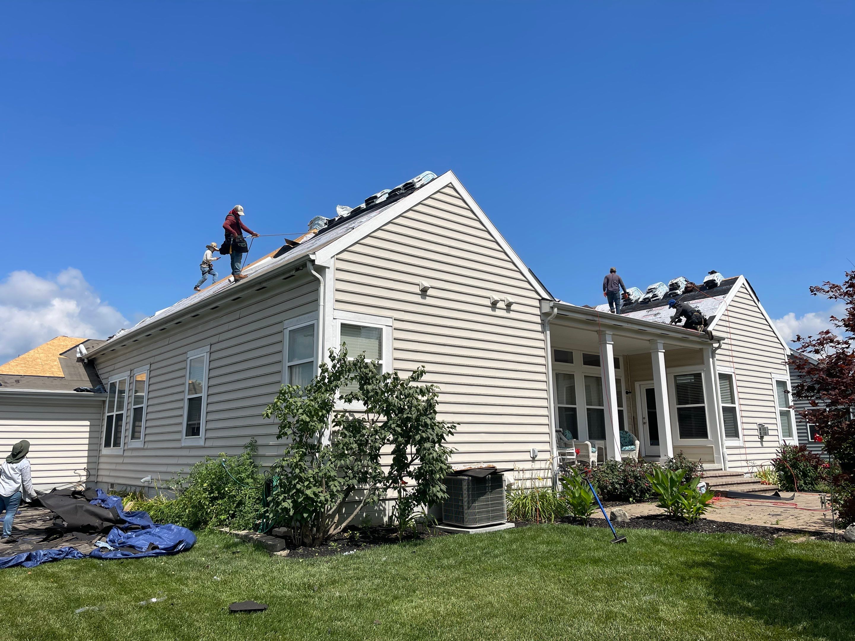 Residential Roofing Installation using IKO dimensional shingles by SOS Home Ohio 